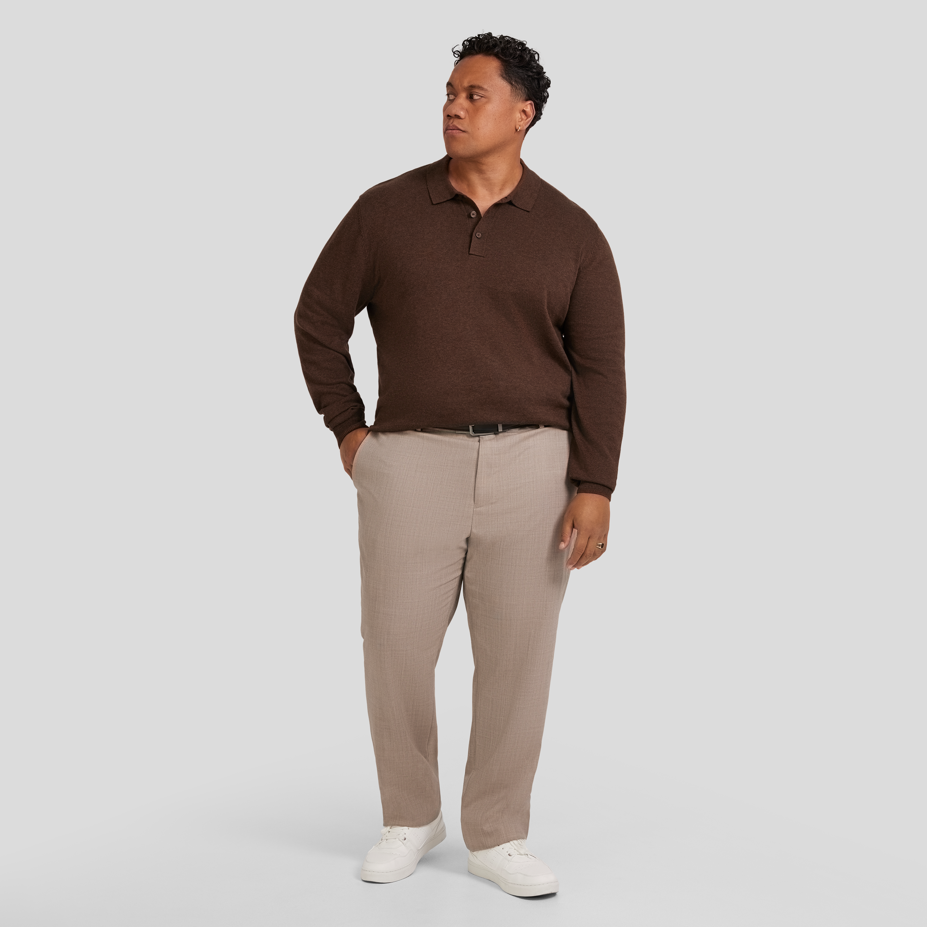 Chocolate Everyday Polo Sweater