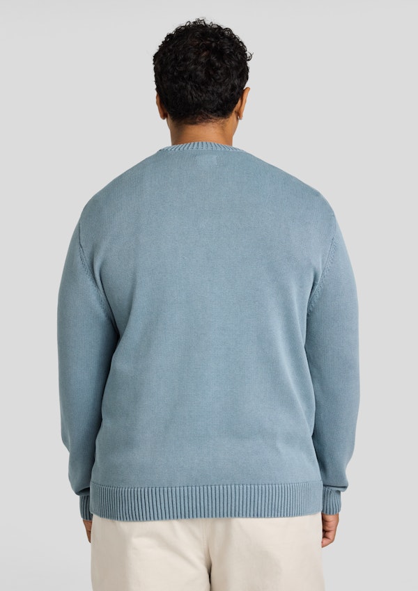 Blue Acid Wash Sweater