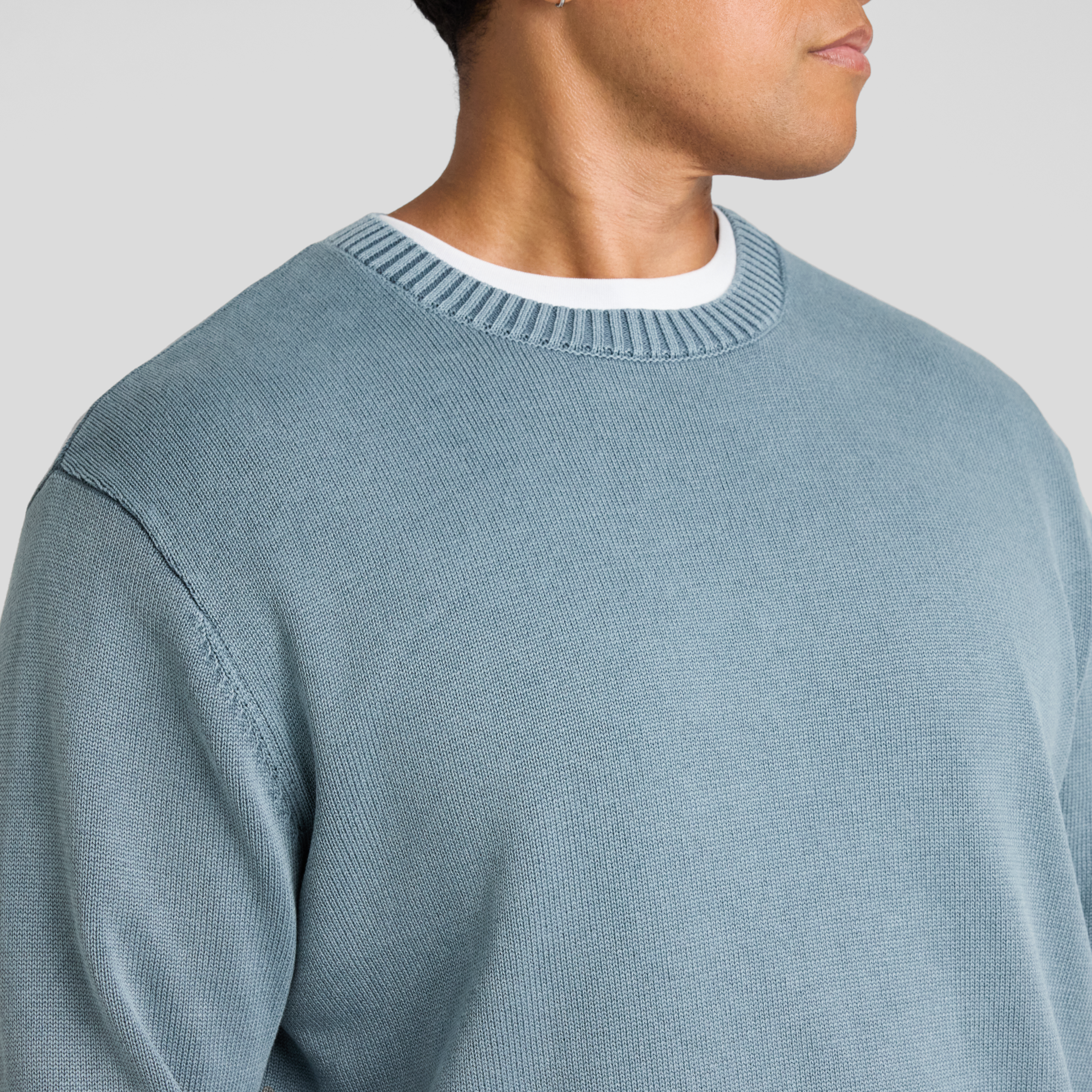 Blue Acid Wash Sweater
