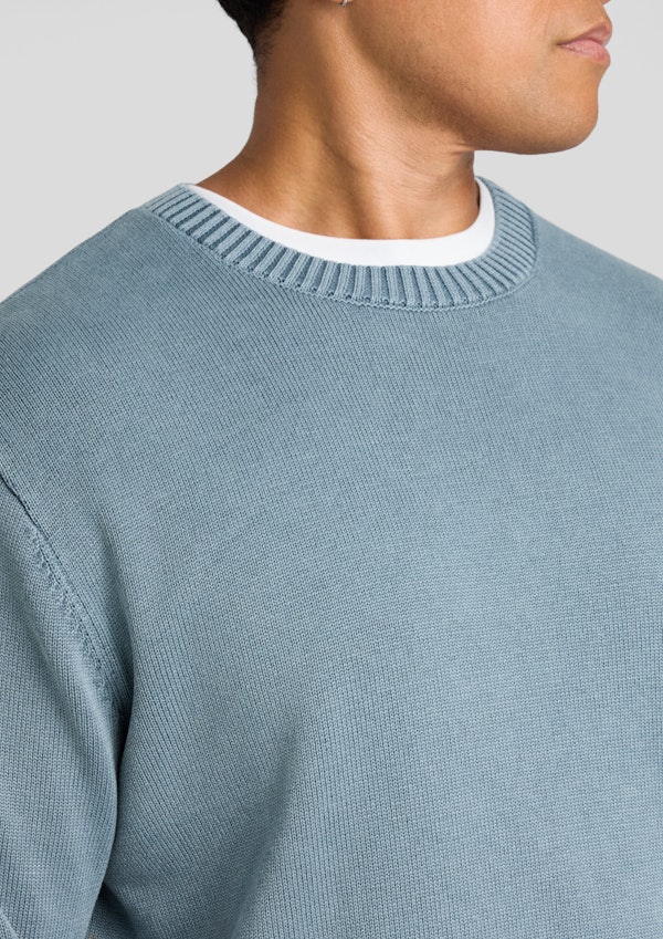 Blue Acid Wash Sweater