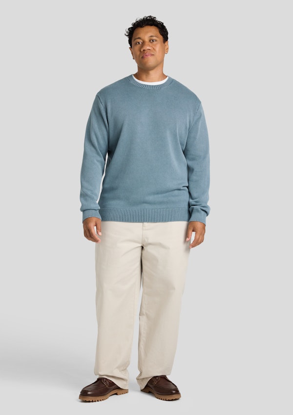 Blue Acid Wash Sweater