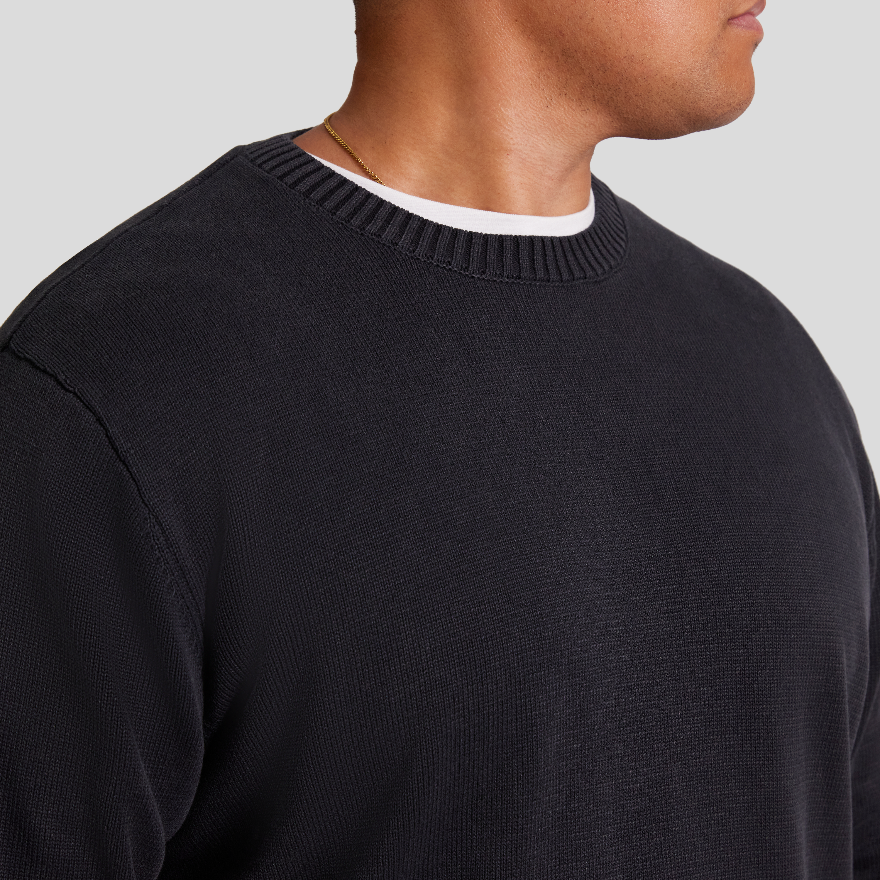 Washed Black Acid Wash Sweater