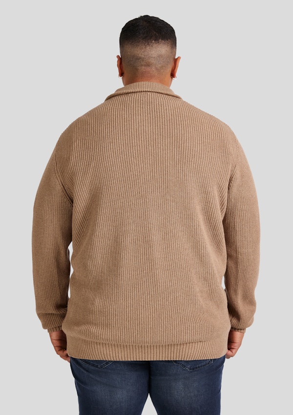 Camel Chuck Rib Cardigan