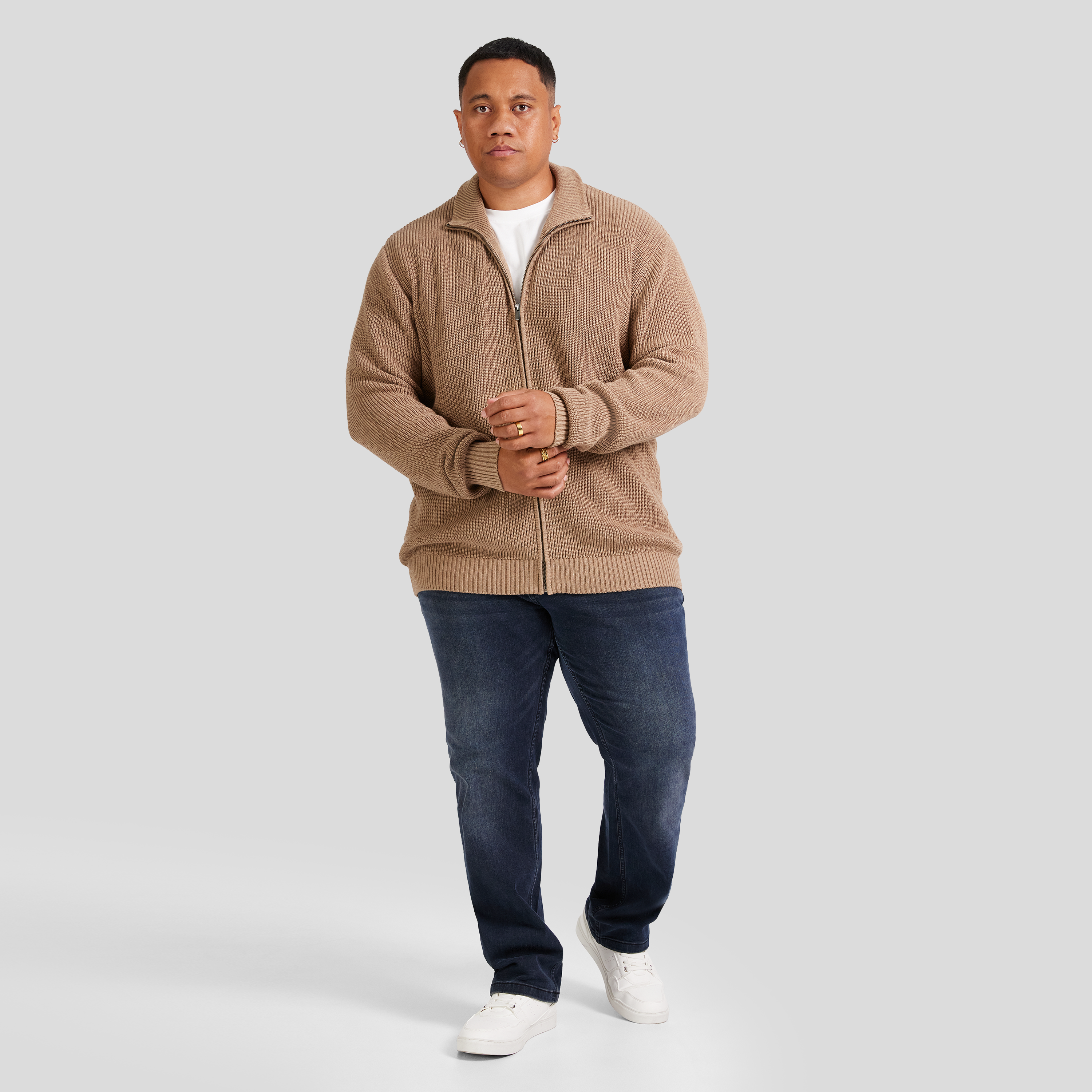 Camel Chuck Rib Cardigan