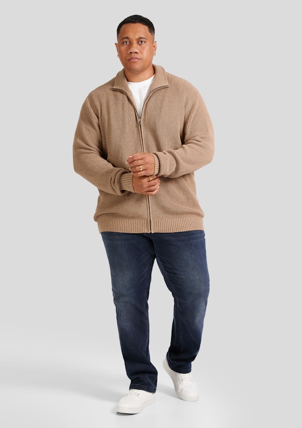 Camel Chuck Rib Cardigan