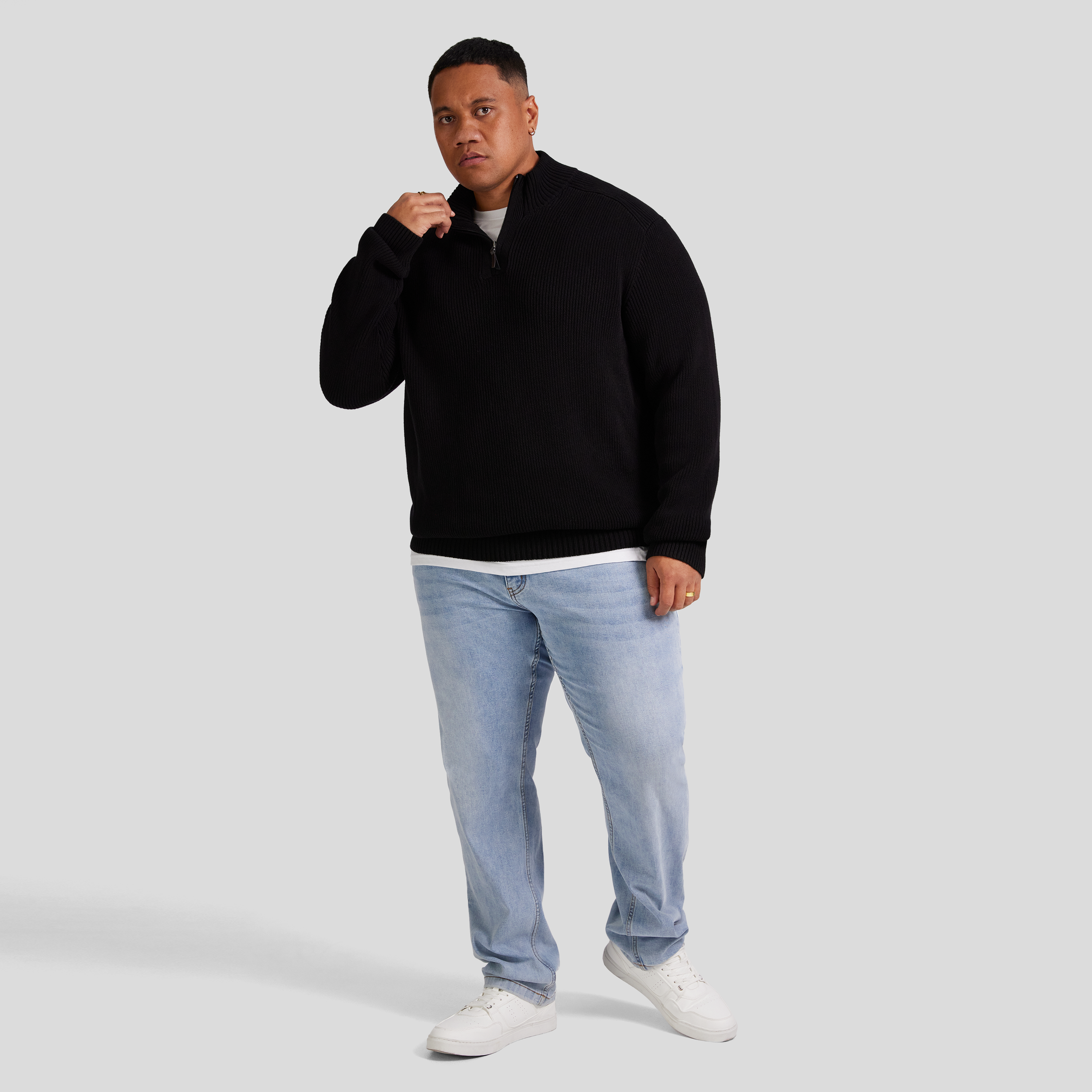 Black Dempsey 1/4Zip Sweater