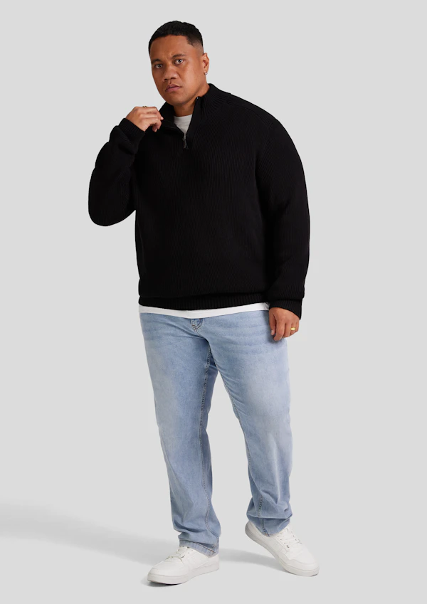 Black Dempsey 1/4Zip Sweater