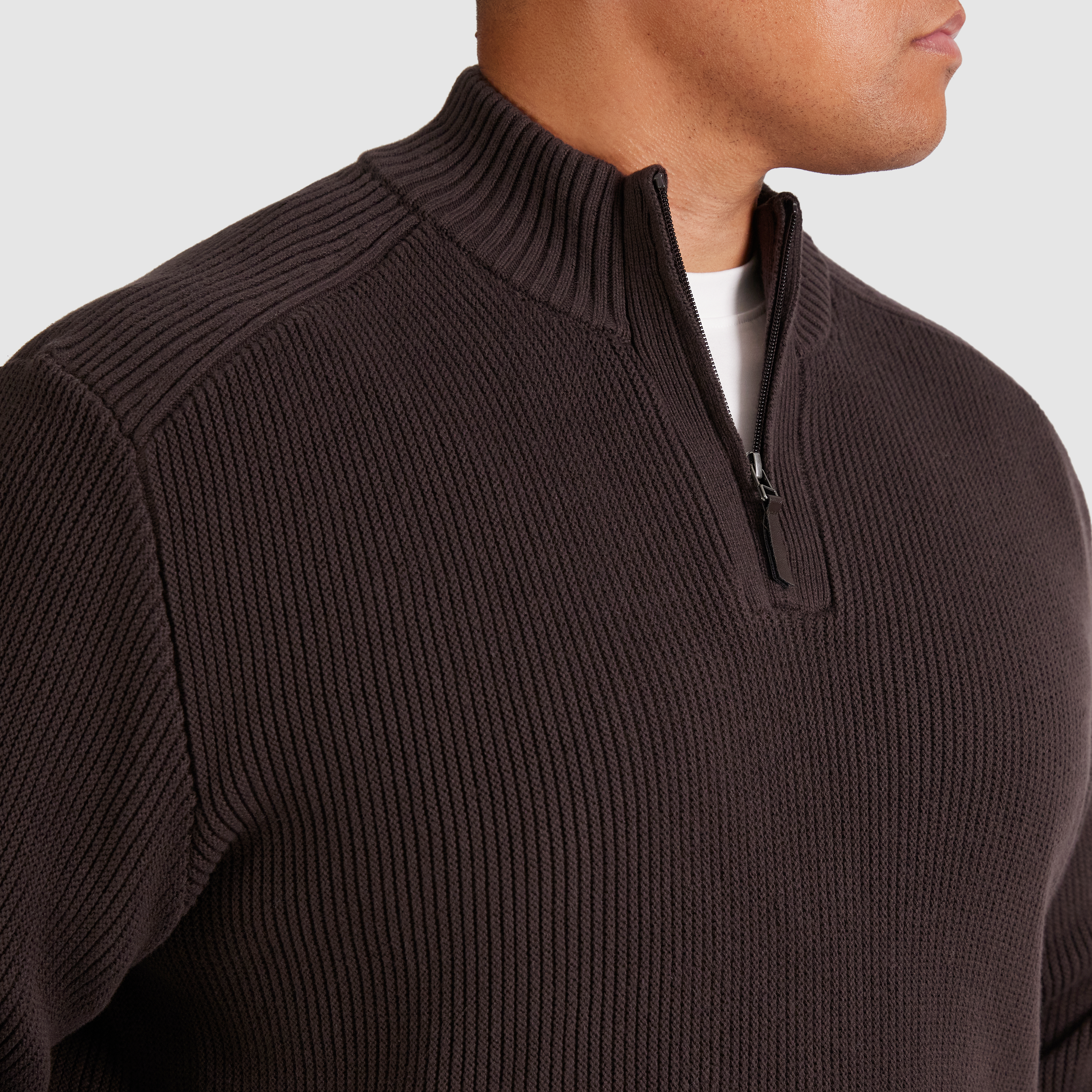 Espresso Dempsey 1/4Zip Sweater