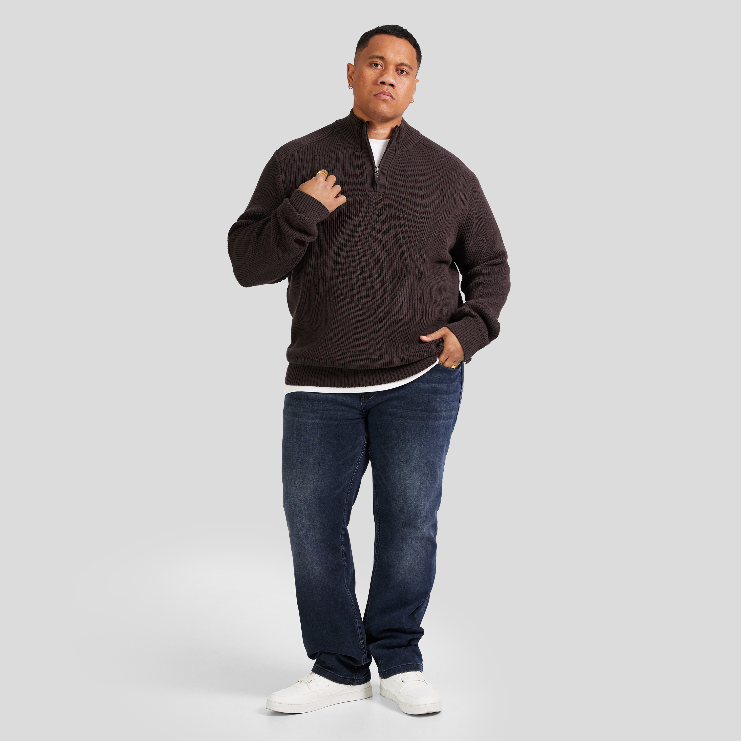 Espresso Dempsey 1/4Zip Sweater