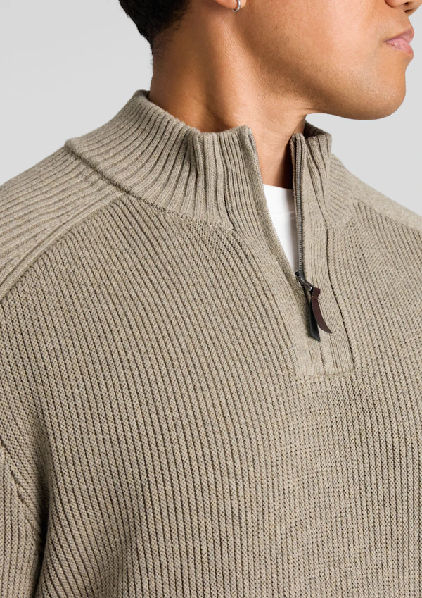 Mushroom Dempsey 1/4Zip Sweater