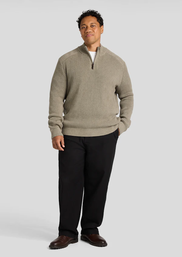 Mushroom Dempsey 1/4Zip Sweater