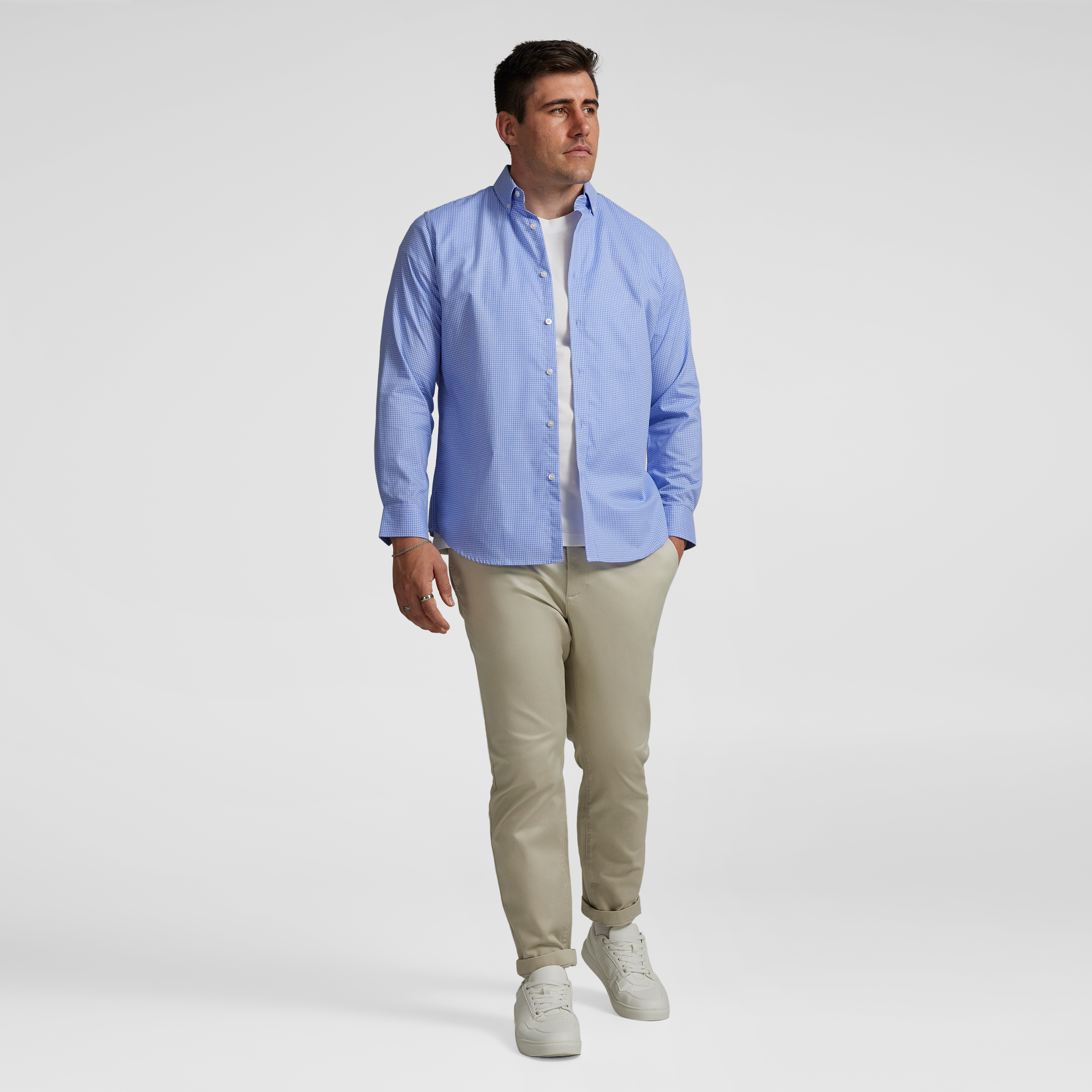 Blue Jaxon Easy Care Check Shirt