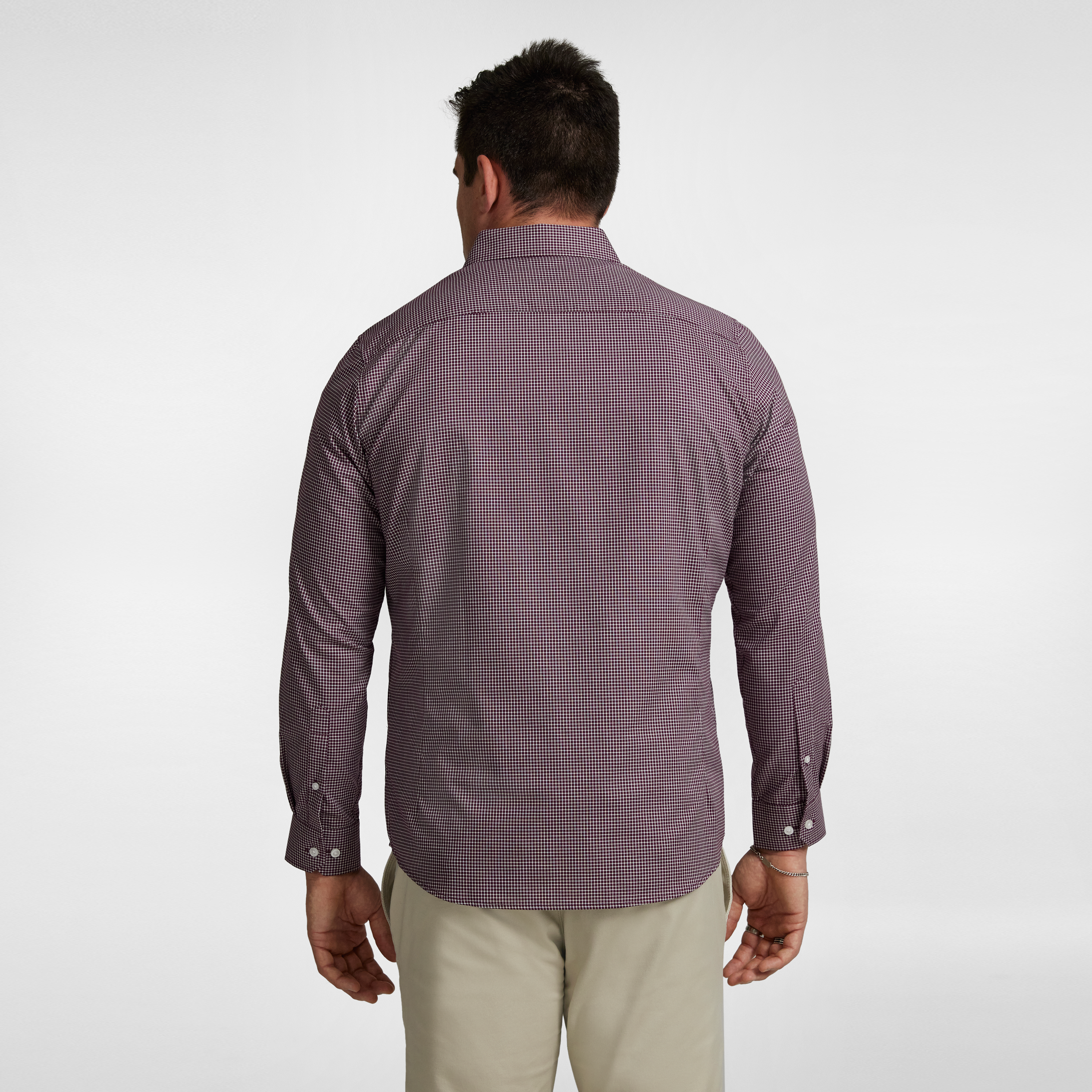 Wine Jaxon Easy Care Check Shirt
