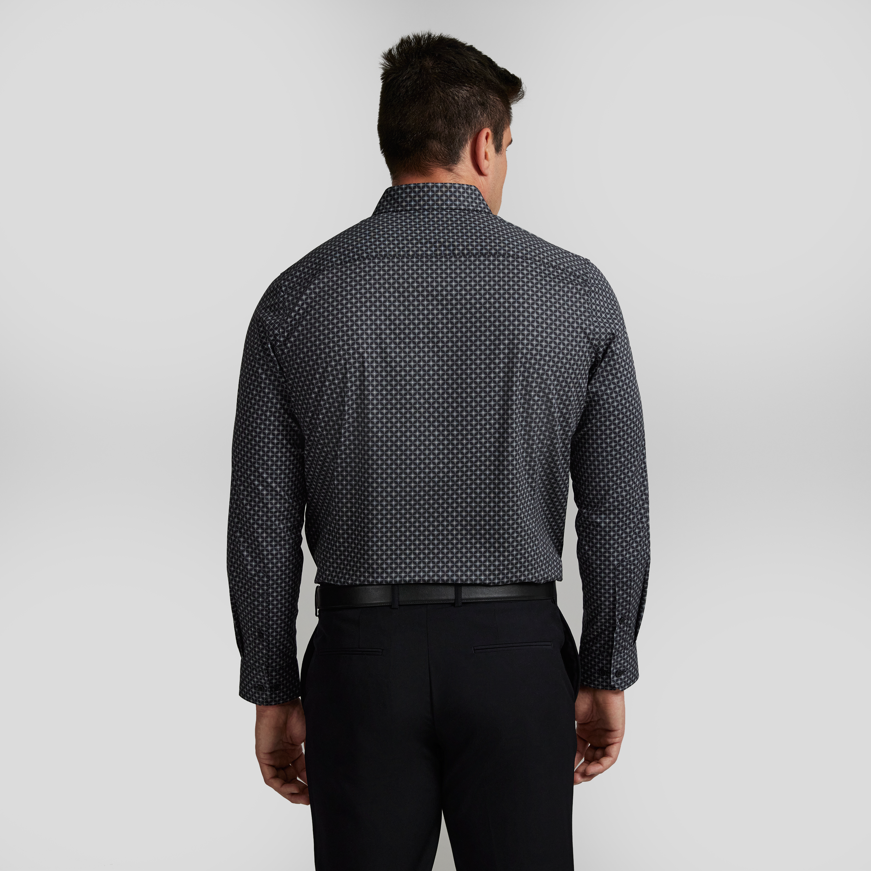 Black Miller Geo Stretch Shirt