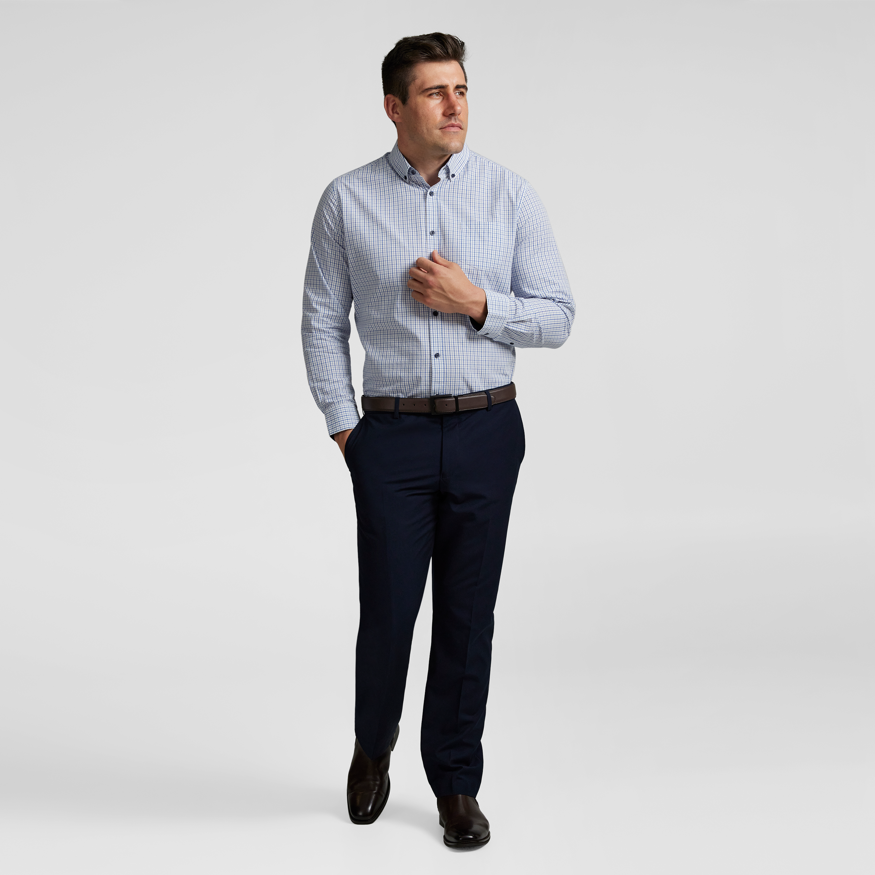 Blue Barney Check Shirt