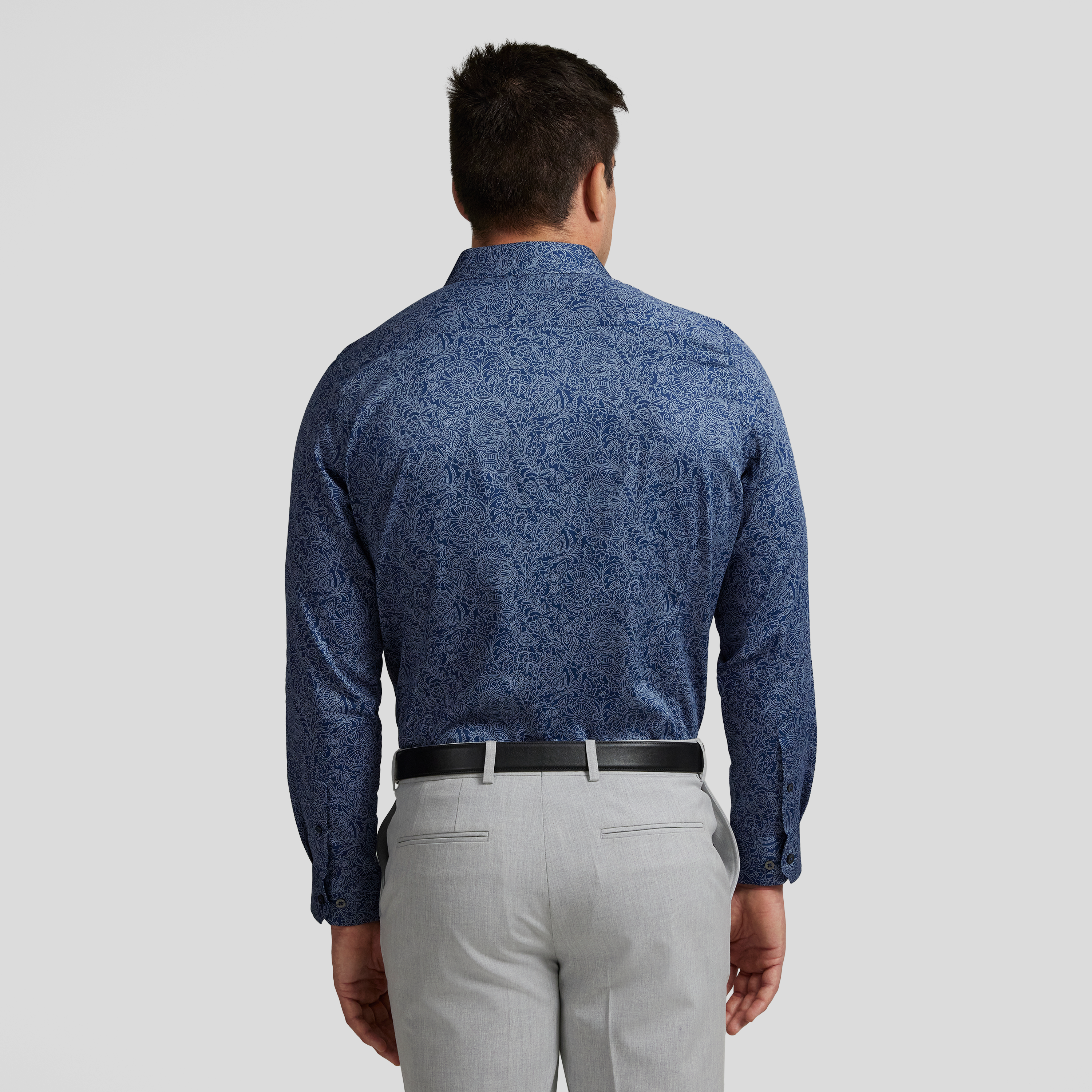 Navy Paisley Print Shirt