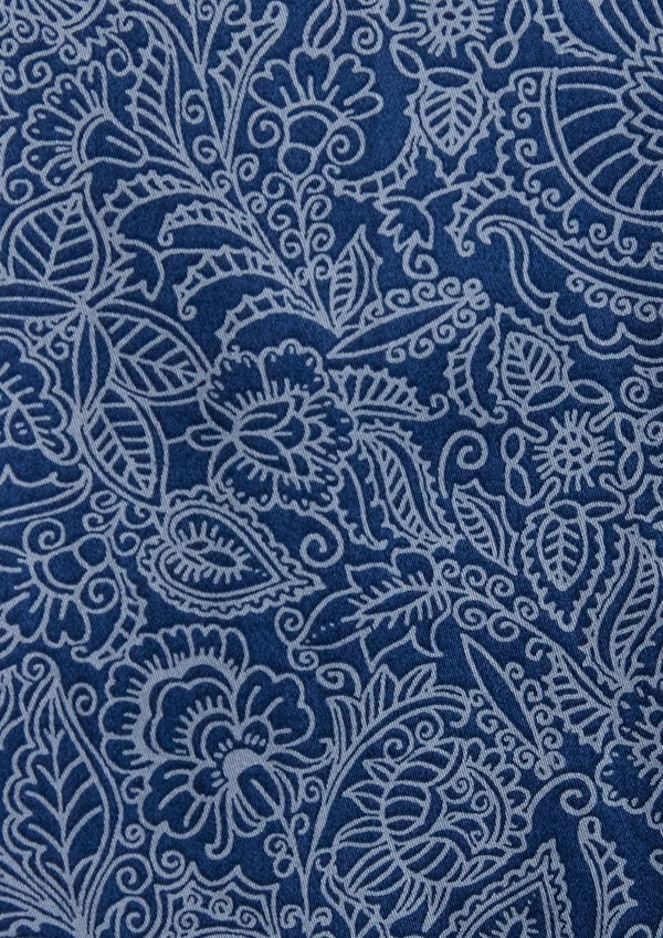 Navy Paisley Print Shirt