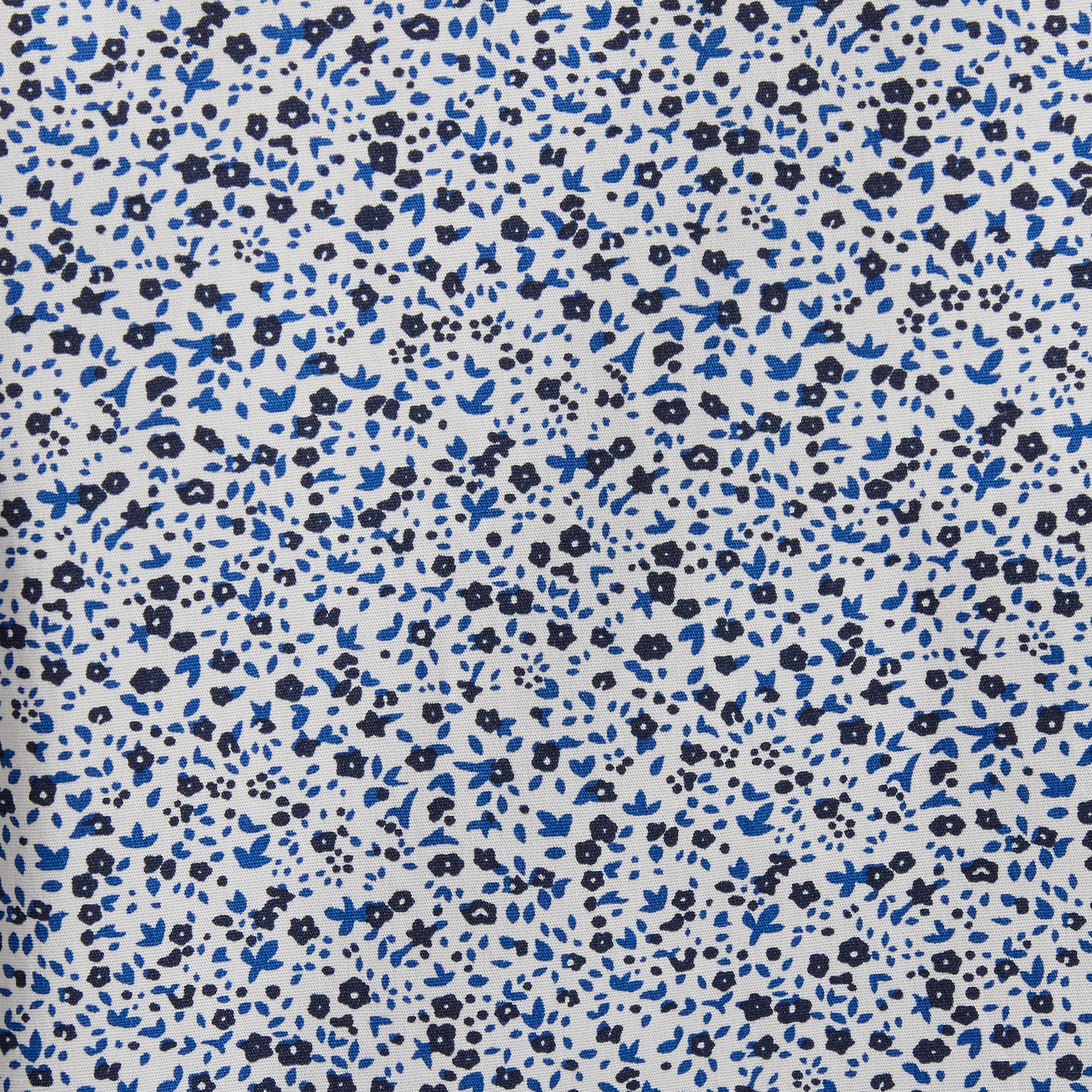 White Leo Ditsy Stretch Shirt