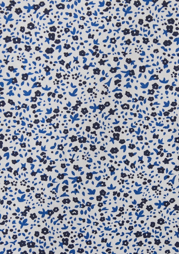 White Leo Ditsy Stretch Shirt