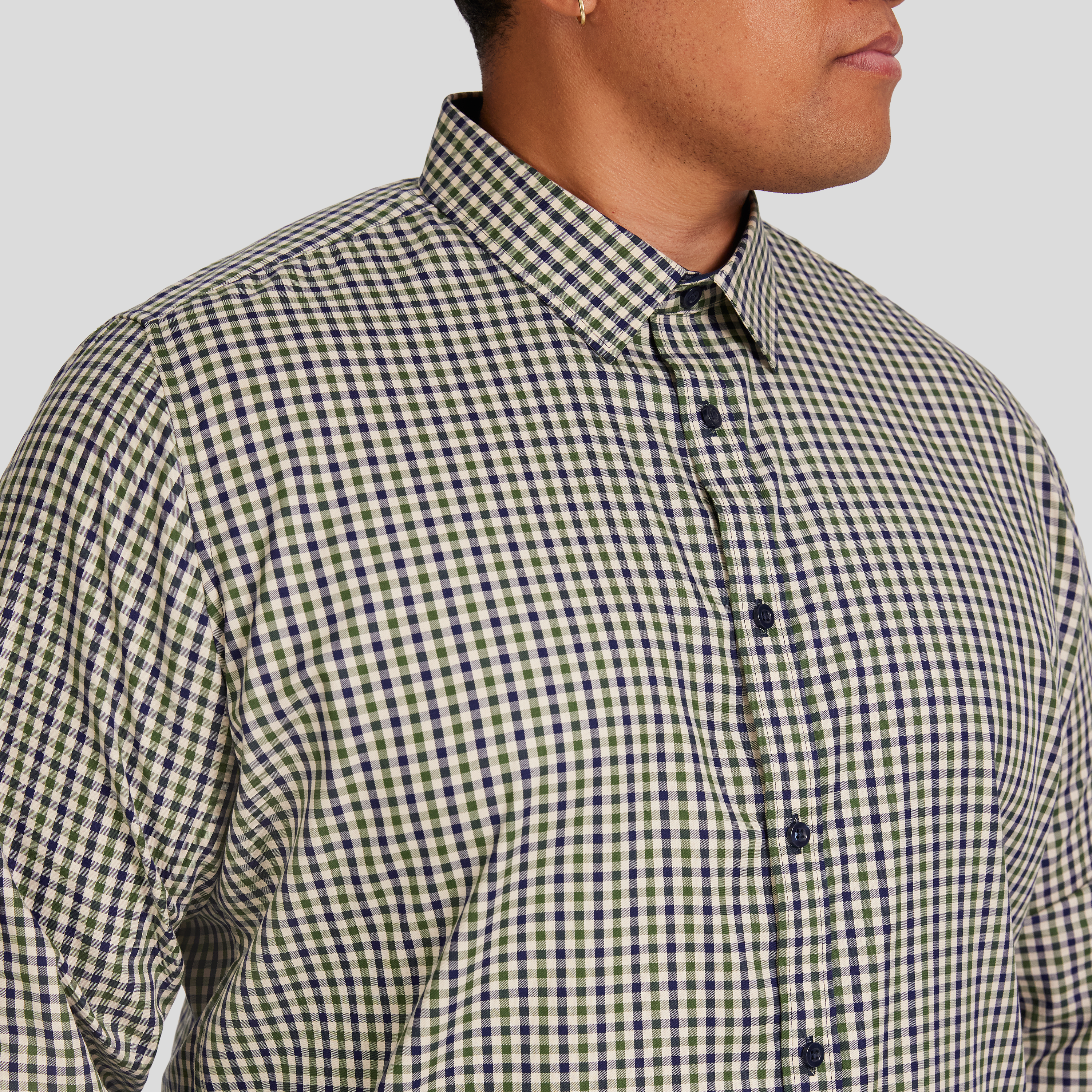 Green Noah Easy Care Check Shirt