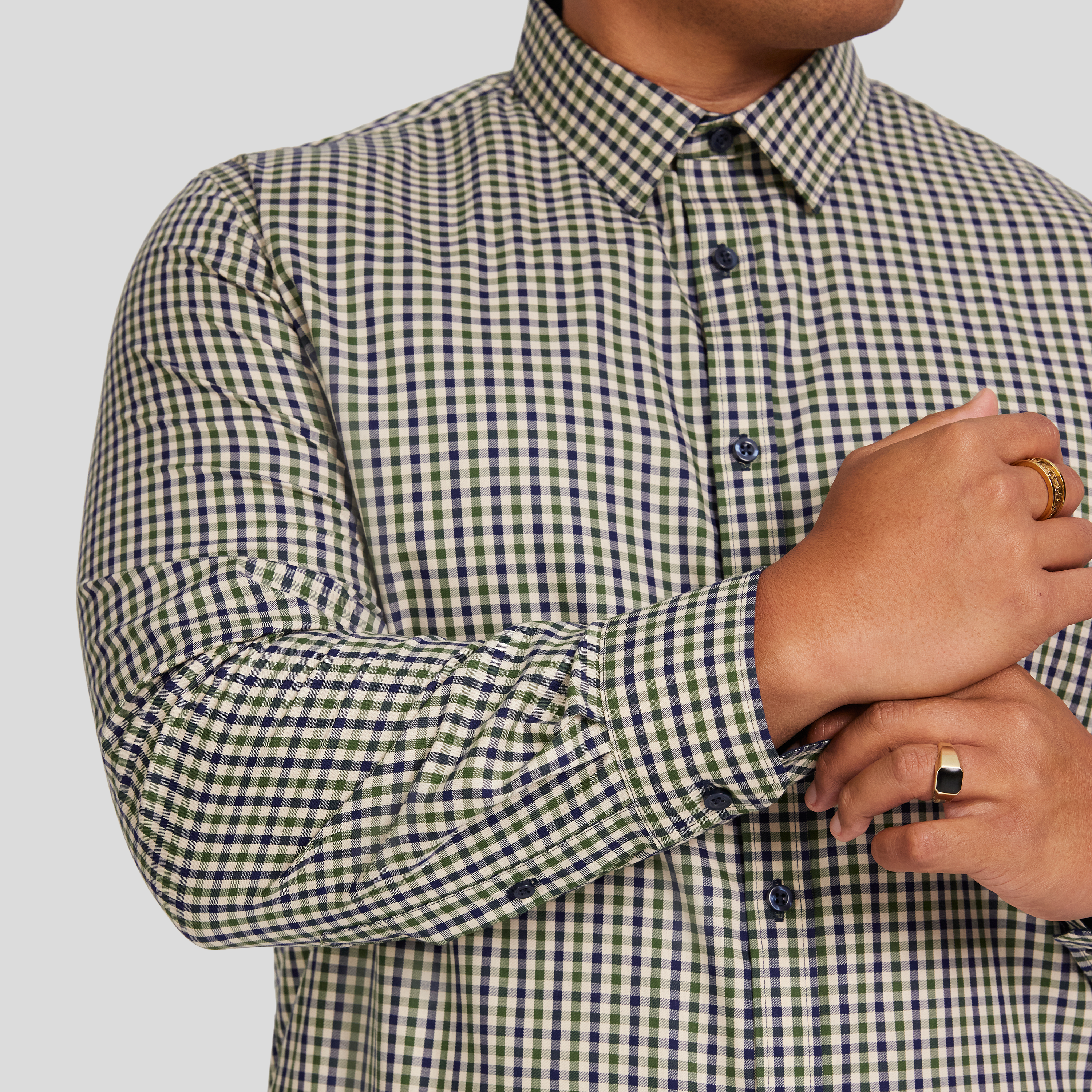 Green Noah Easy Care Check Shirt