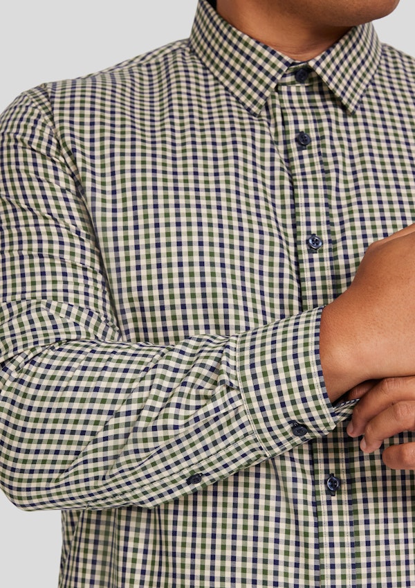 Green Noah Easy Care Check Shirt