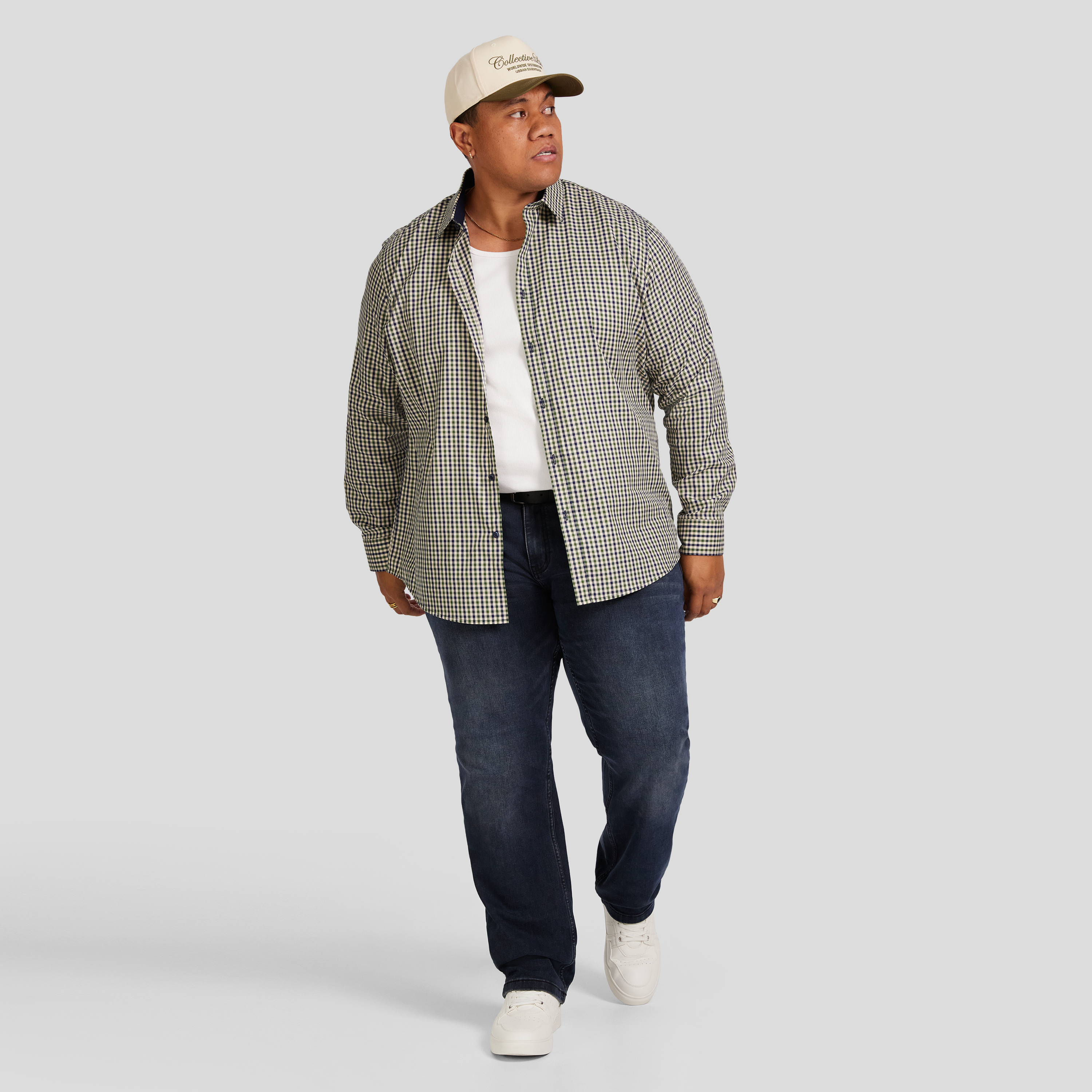 Green Noah Easy Care Check Shirt