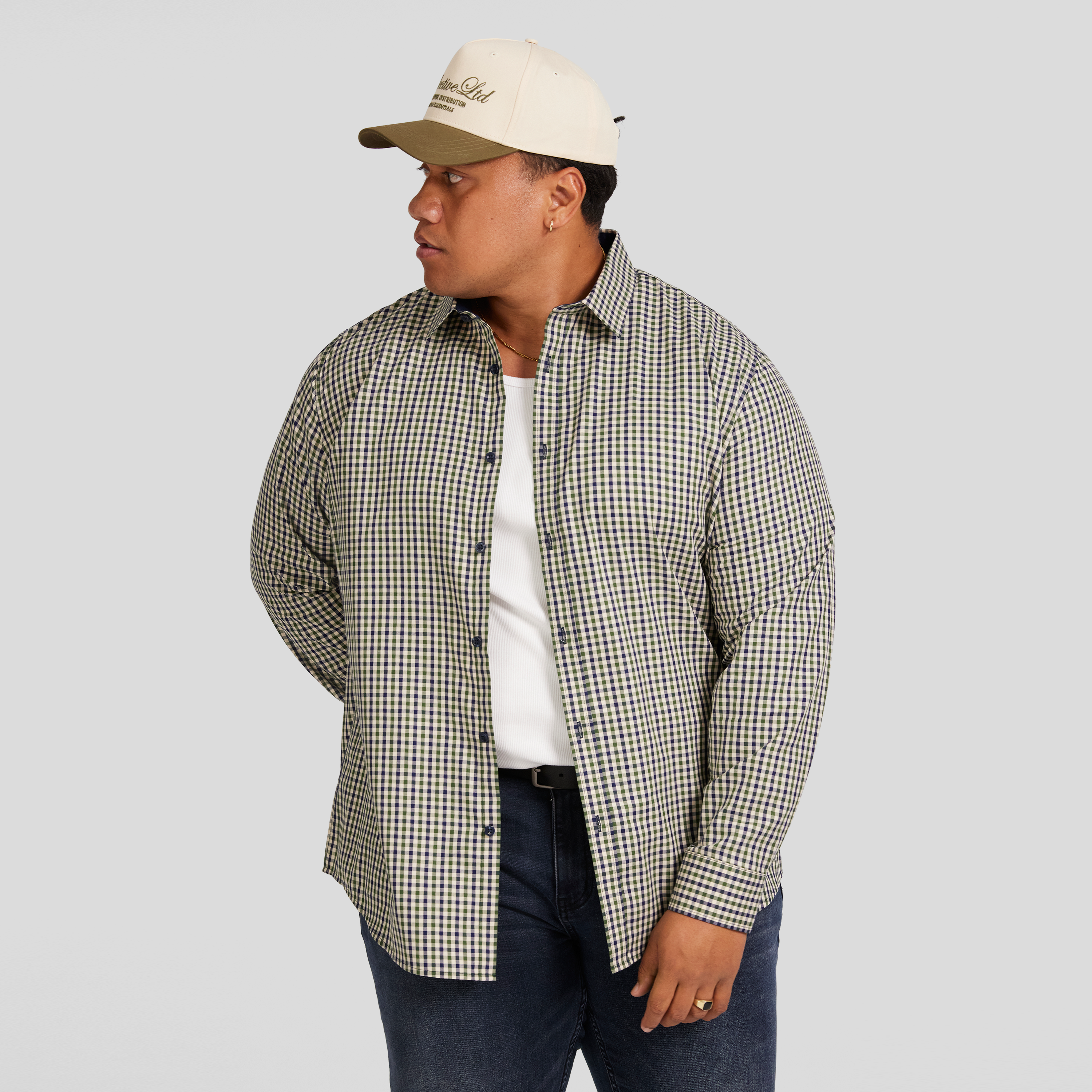 Green Noah Easy Care Check Shirt
