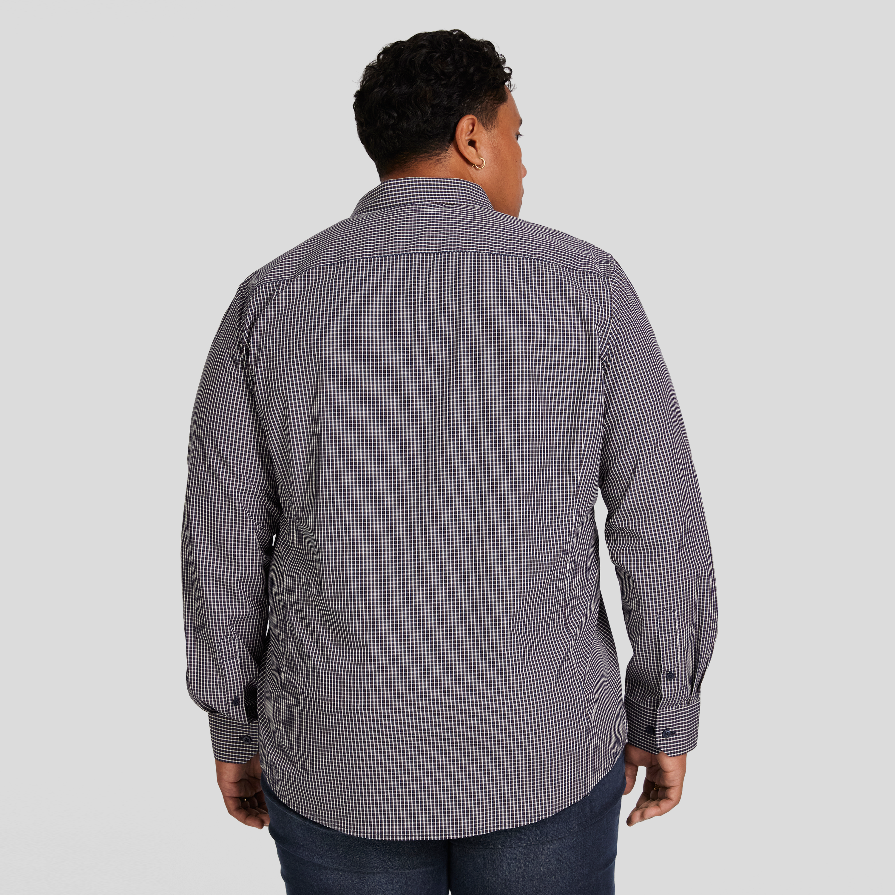 Navy Simon Easy Care Check Shirt