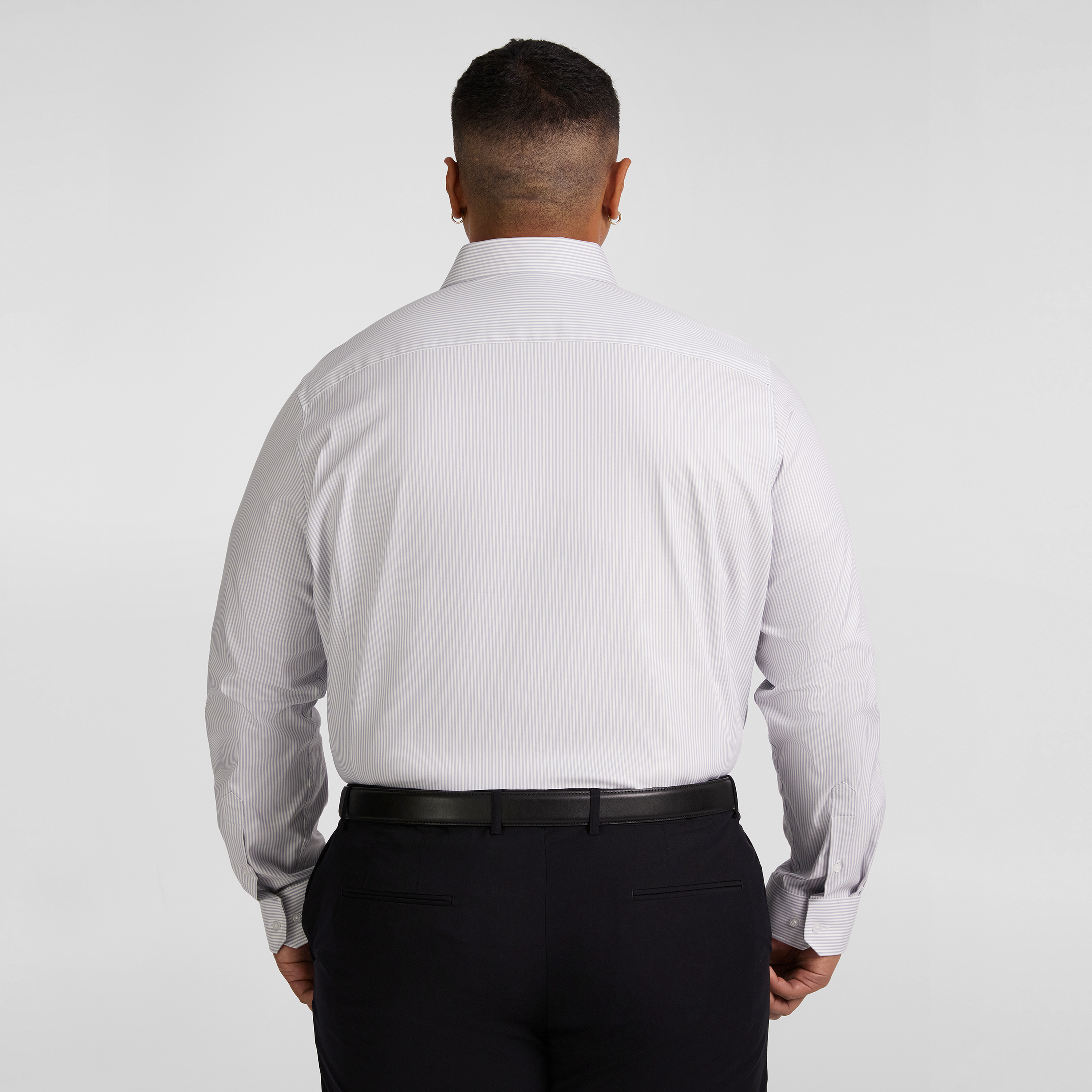 Grey Pinstripe Stretch Shirt