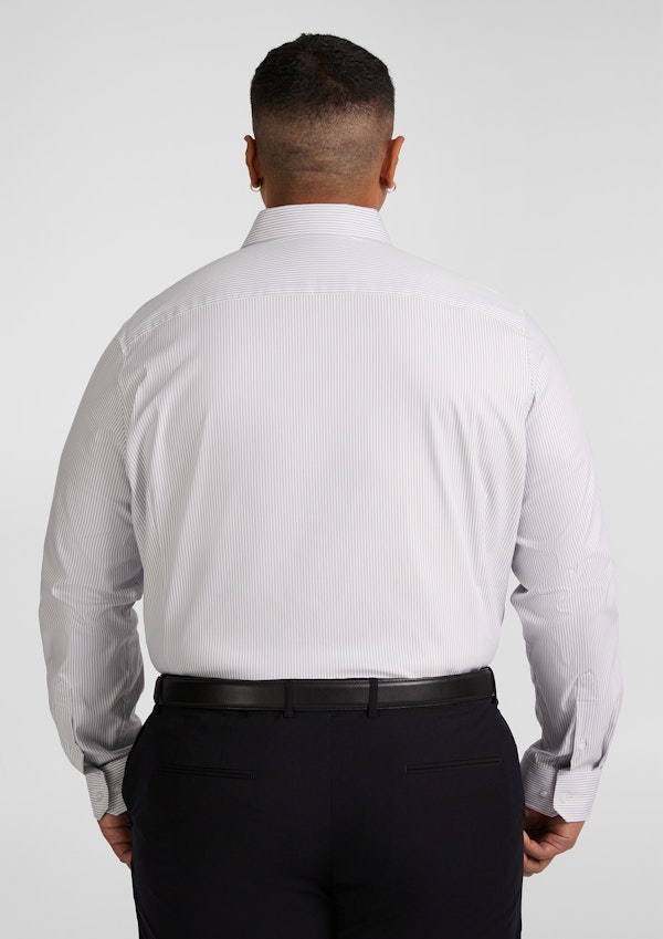 Grey Pinstripe Stretch Shirt