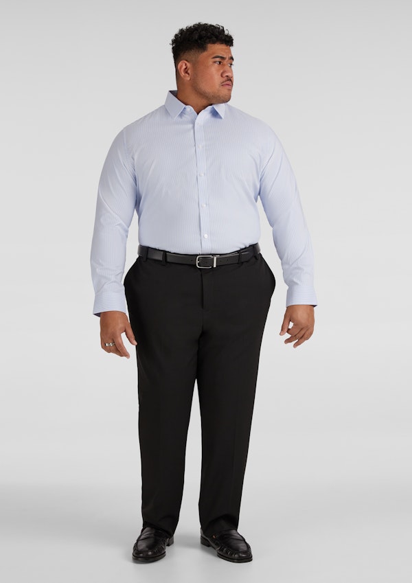 Light Blue Pinstripe Stretch Shirt