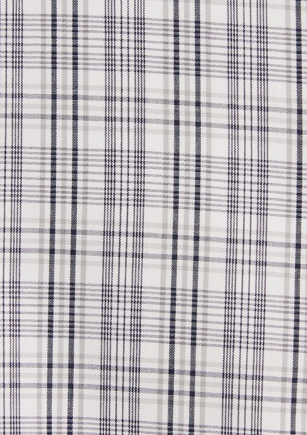 Grey Easy Care Check Shirt