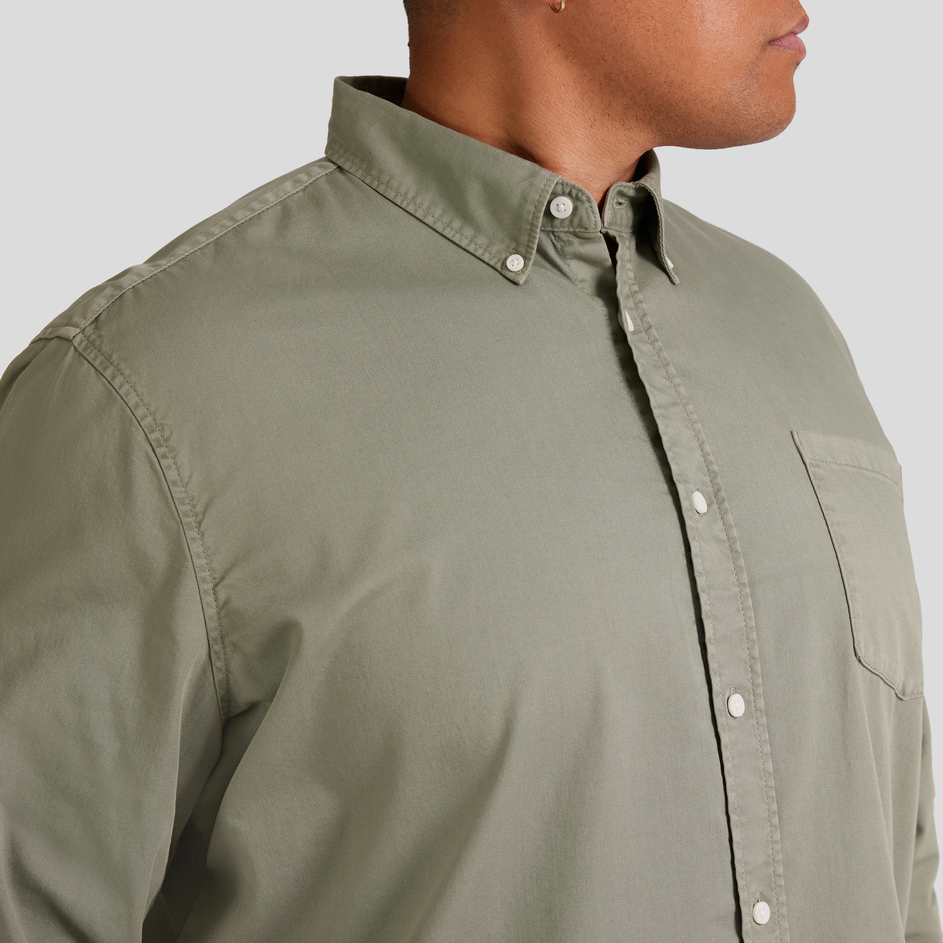 Sage Relax Fit Twill Shirt
