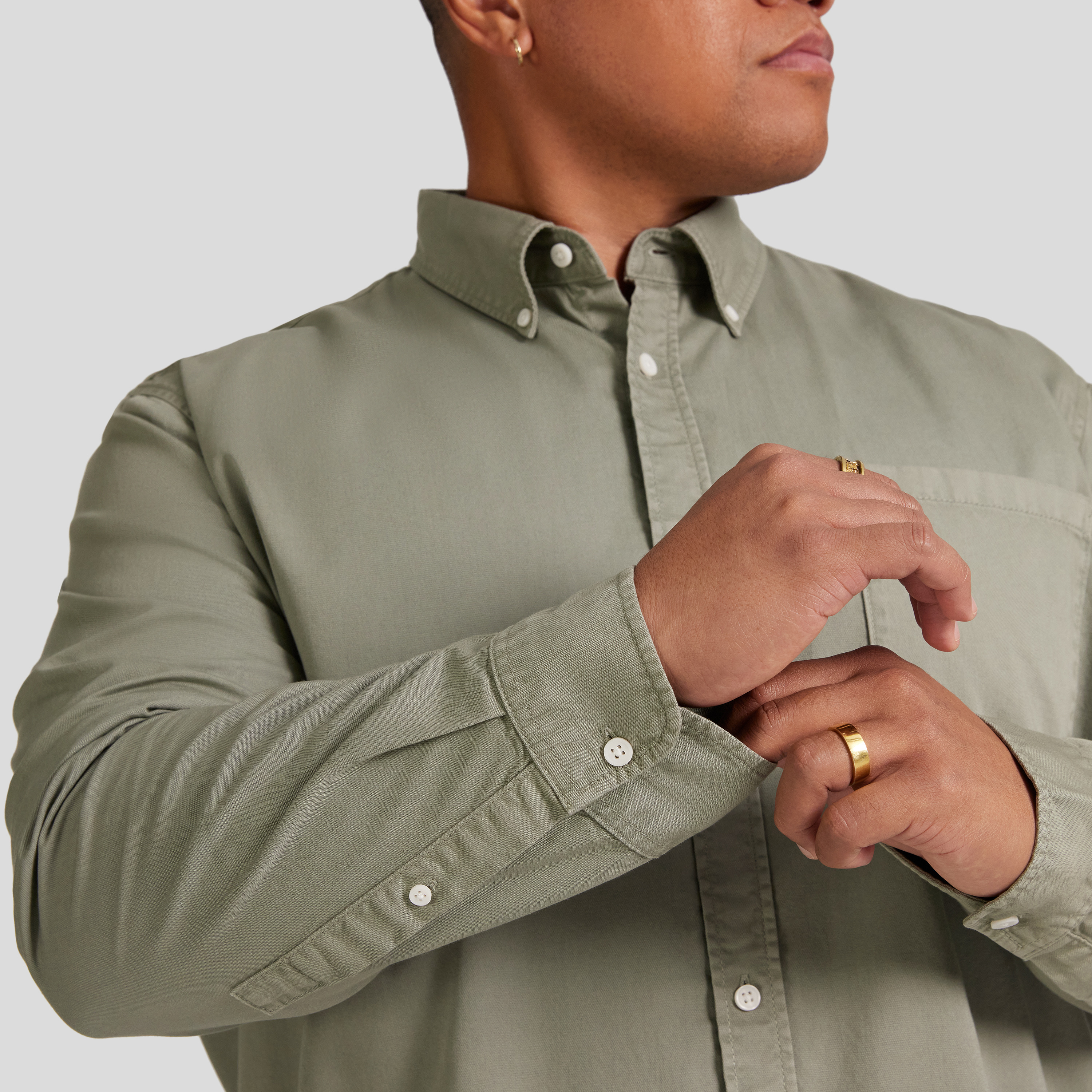 Sage Relax Fit Twill Shirt