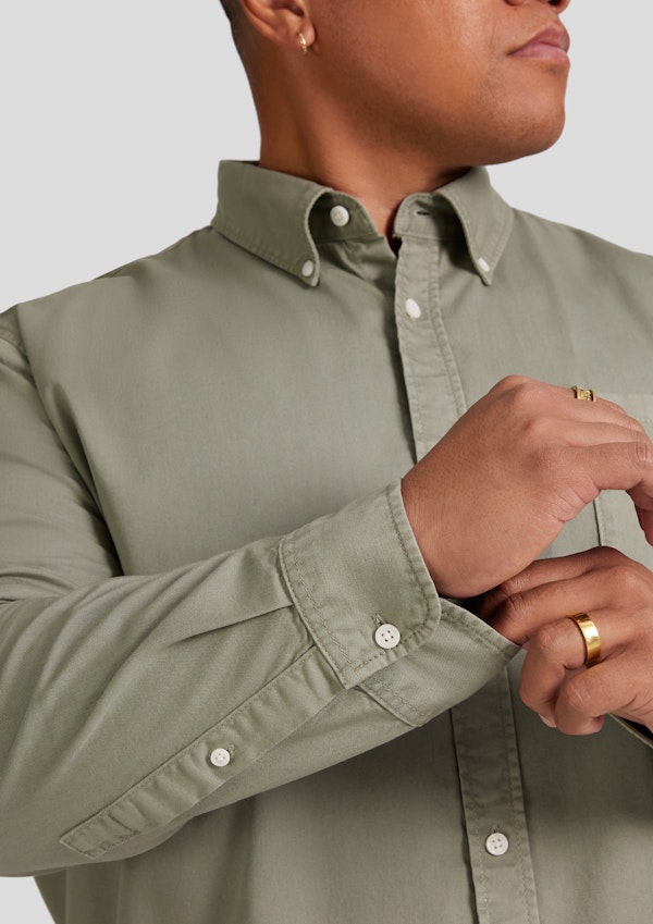 Sage Relax Fit Twill Shirt
