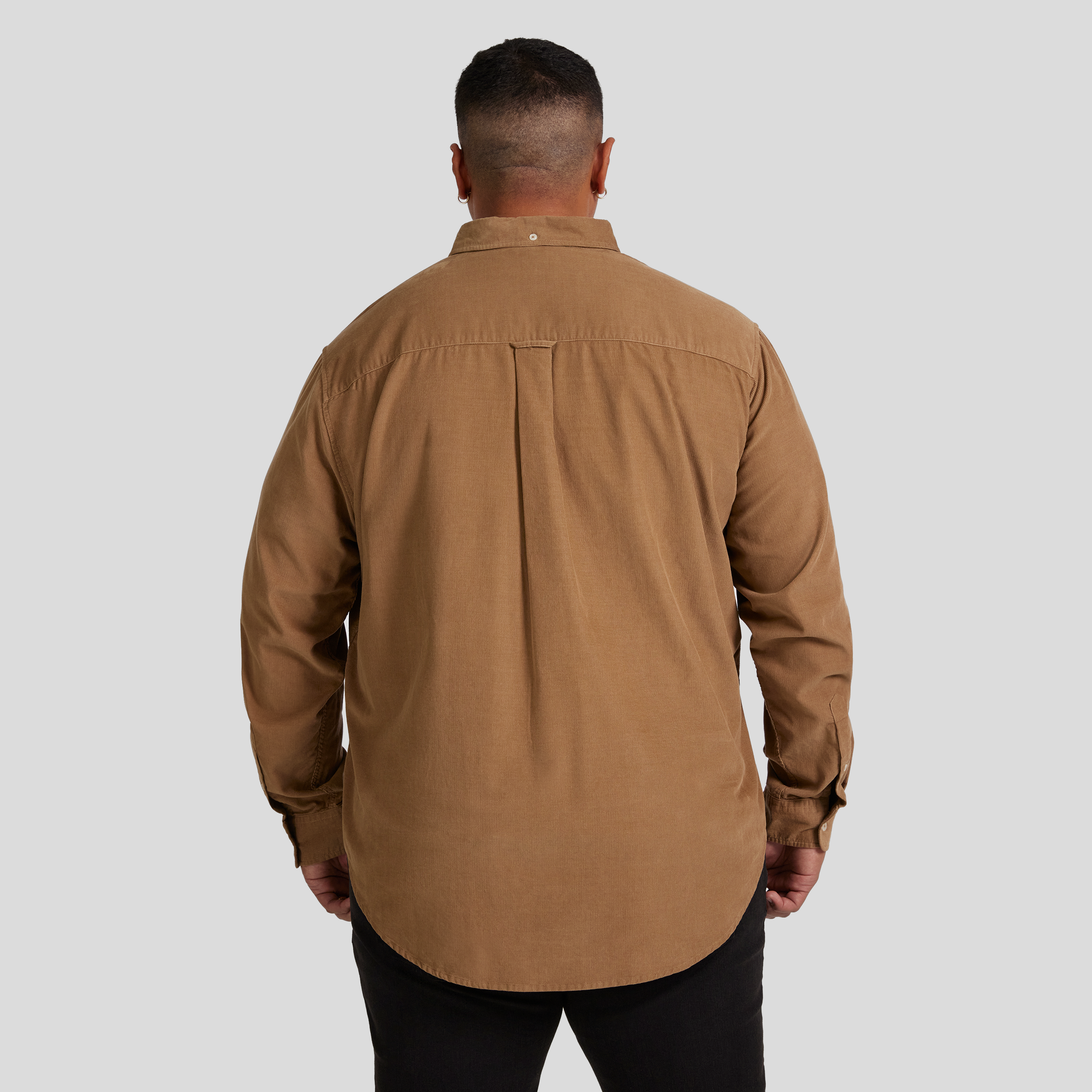 Camel Relax Fit Fine Cord Shirt