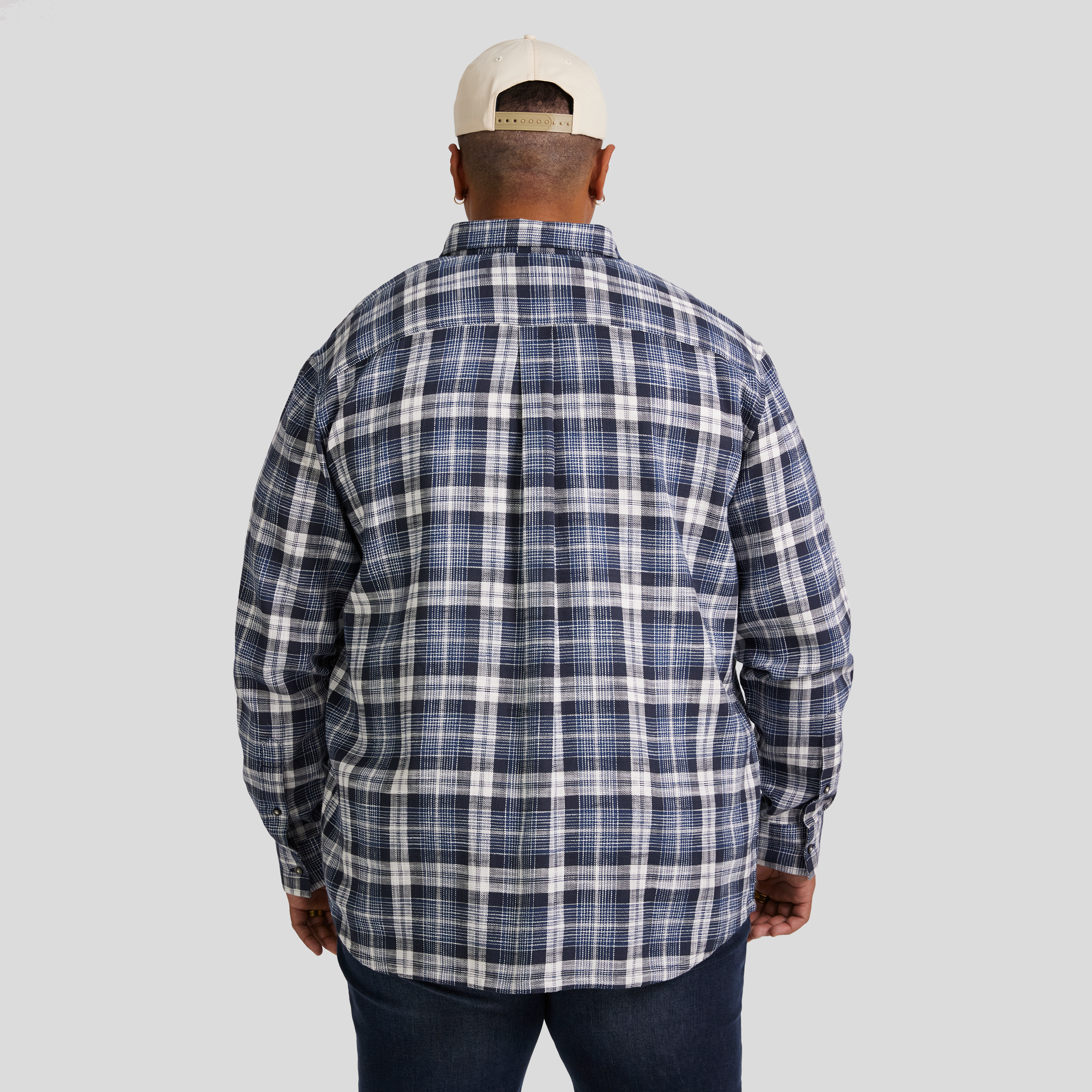 Vintage Blue Harvey Relax Fit Check Shirt
