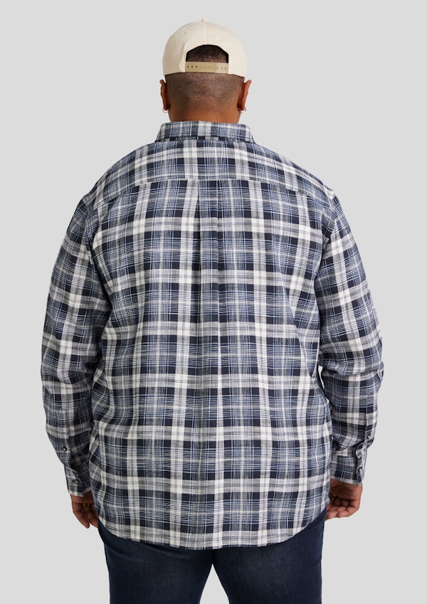 Vintage Blue Harvey Relax Fit Check Shirt