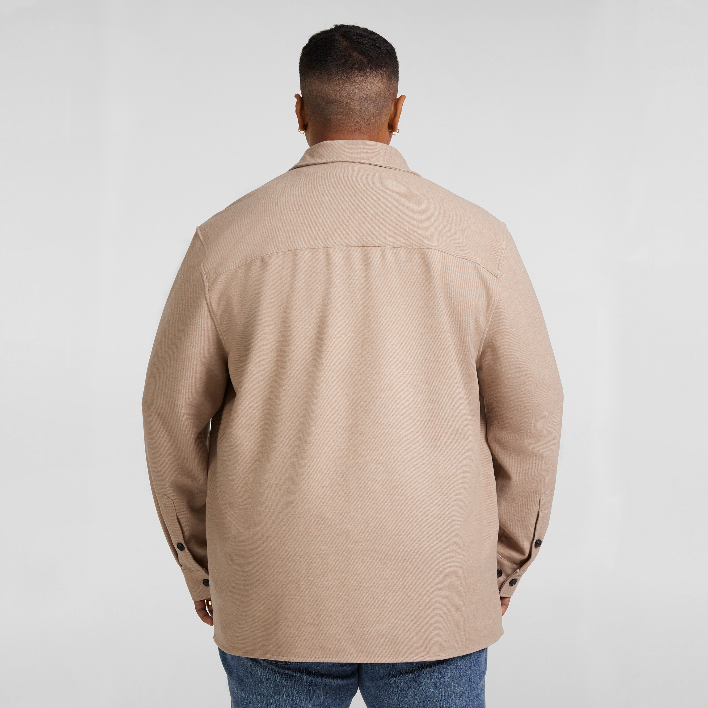 Oat Marle Brushed Twill Overshirt