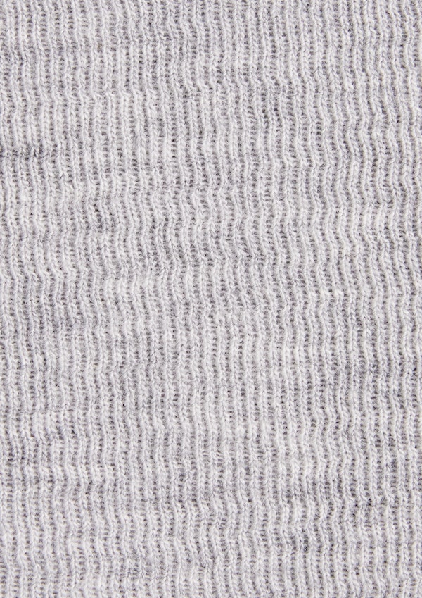 Grey Marle Waffle Long Sleeve Top