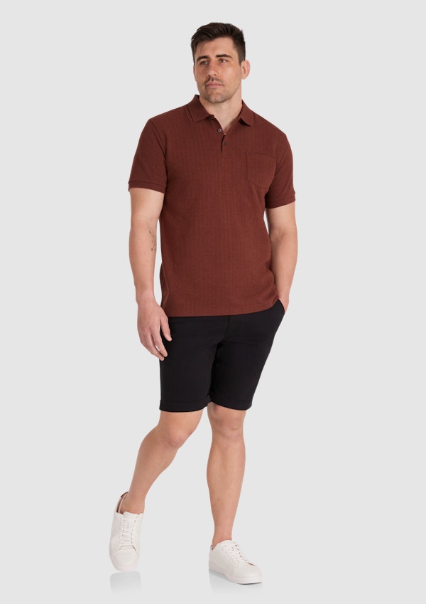 Chestnut Otto Textured Polo