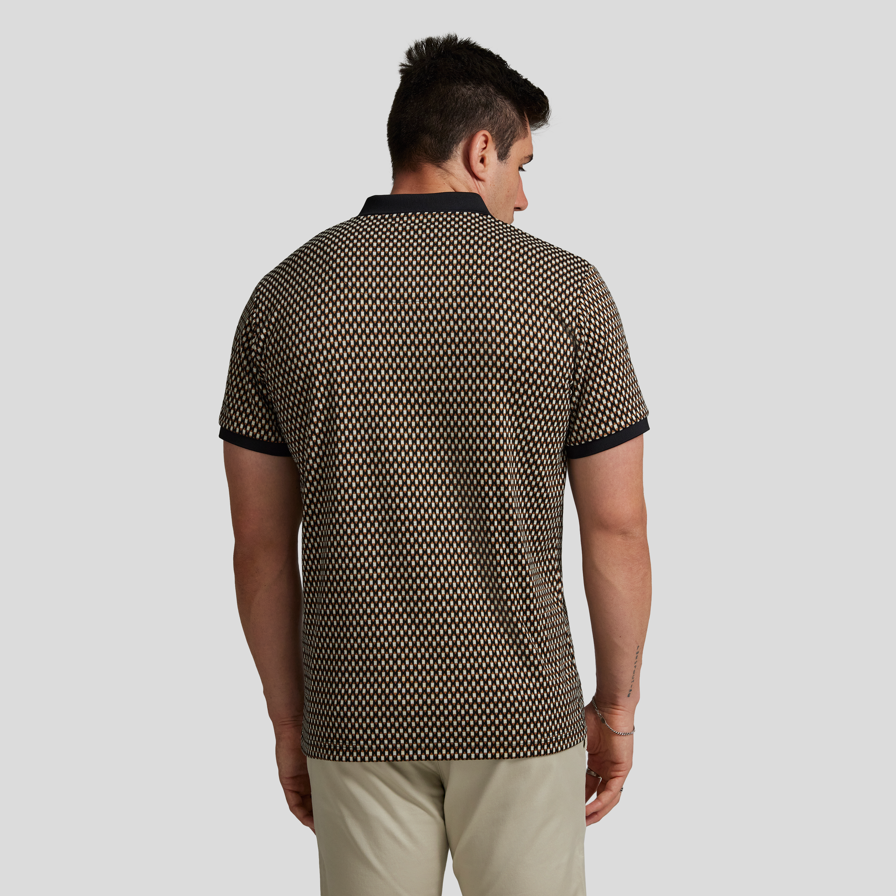 Black Jones Jacquard Polo
