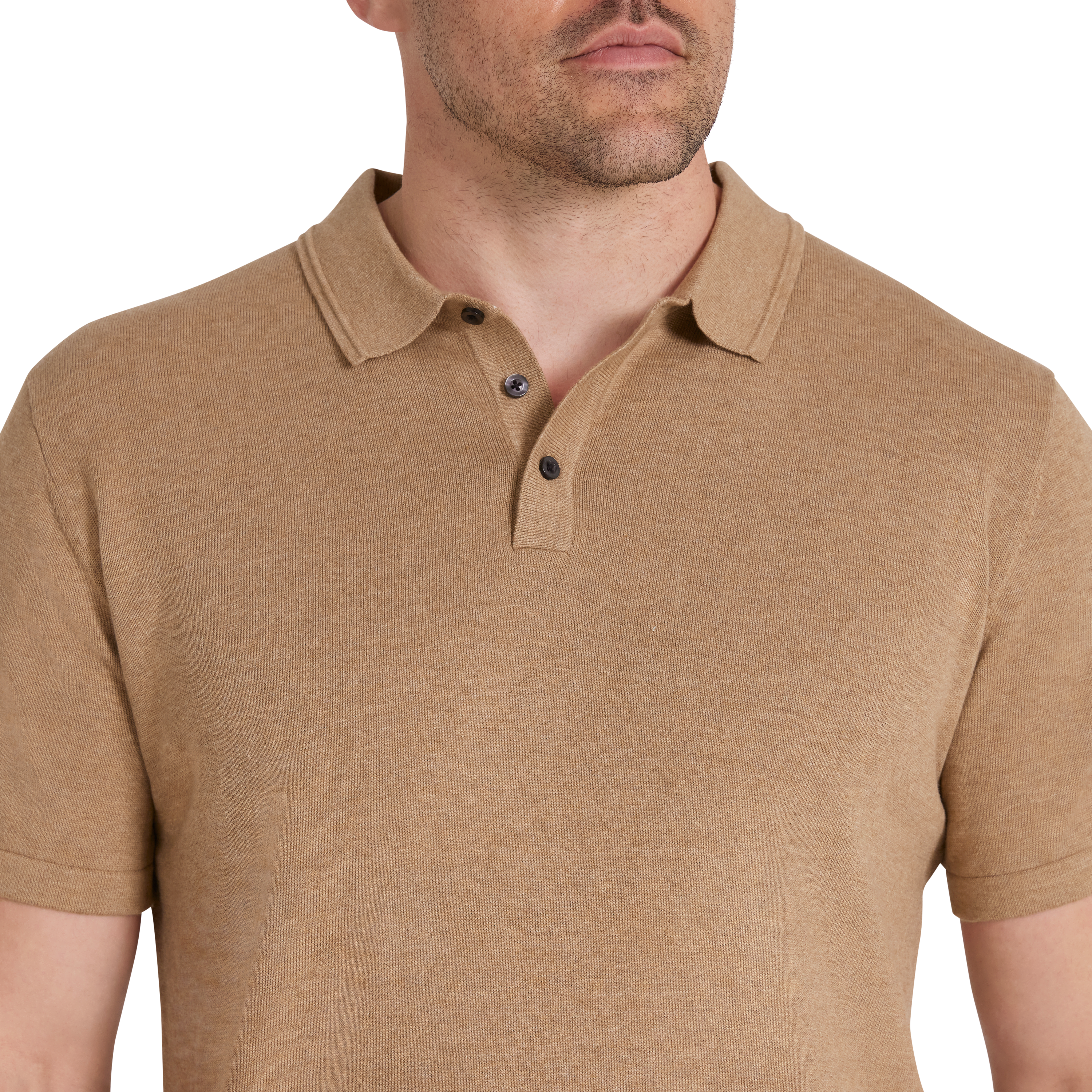 Camel Edwards Knit Polo