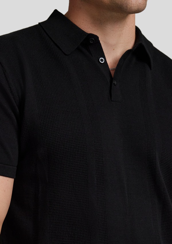 Archie Textured Knit Polo