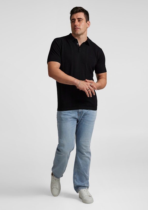 Archie Textured Knit Polo
