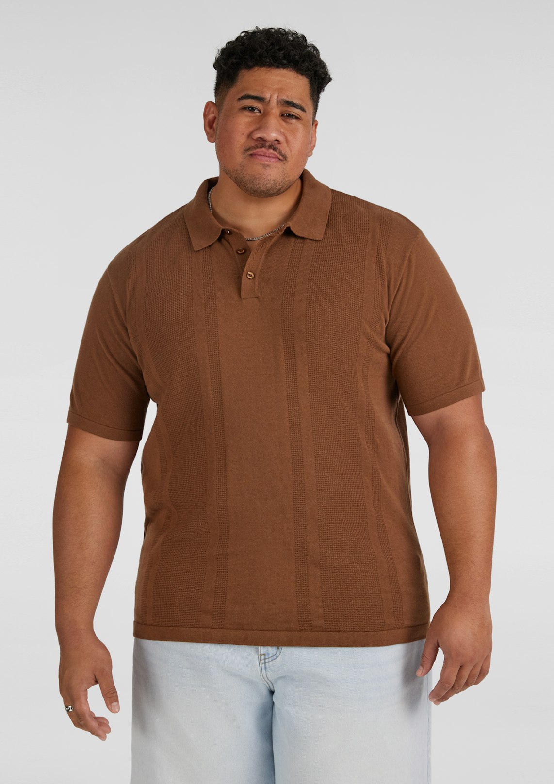 Archie Textured Knit Polo