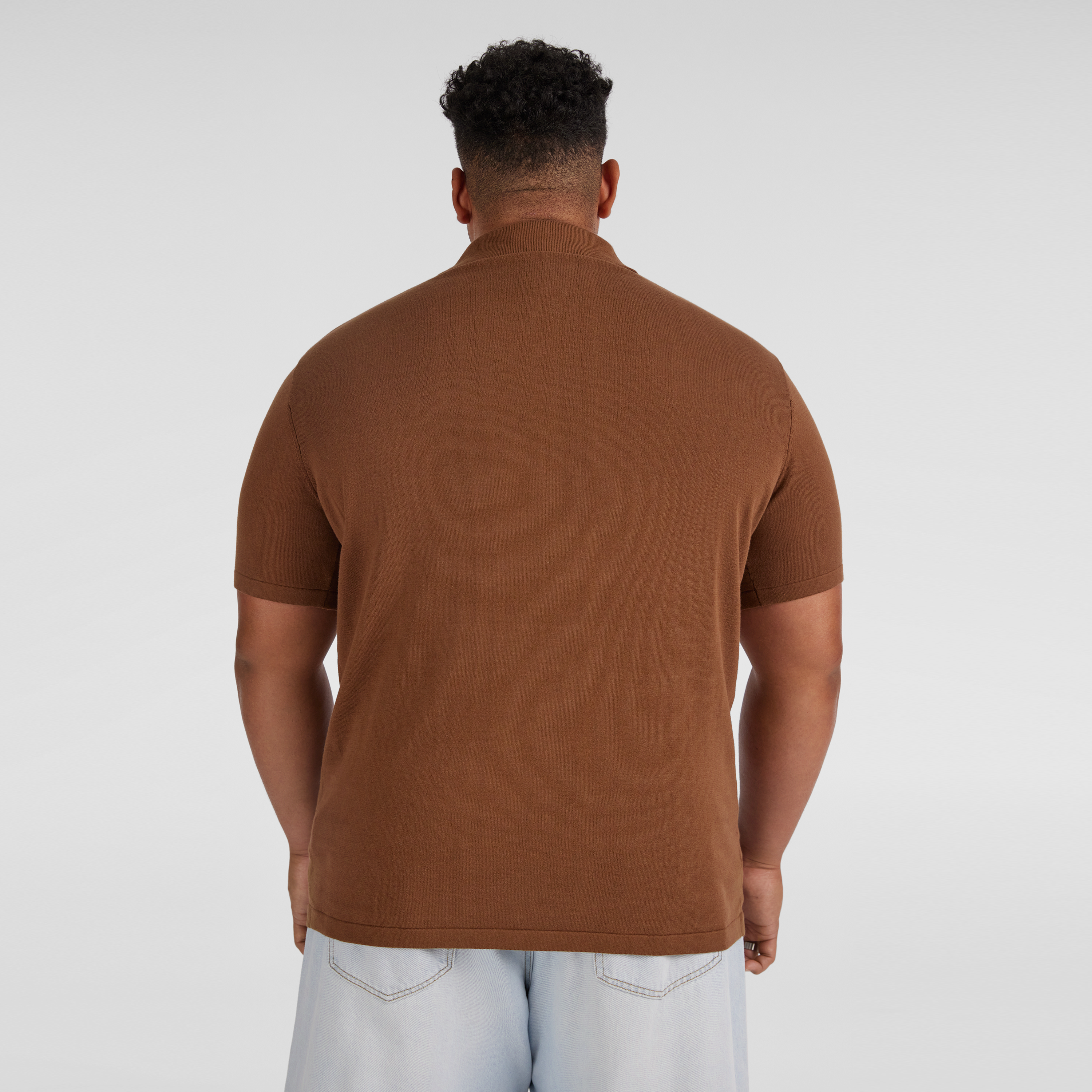 Bronze Archie Textured Knit Polo
