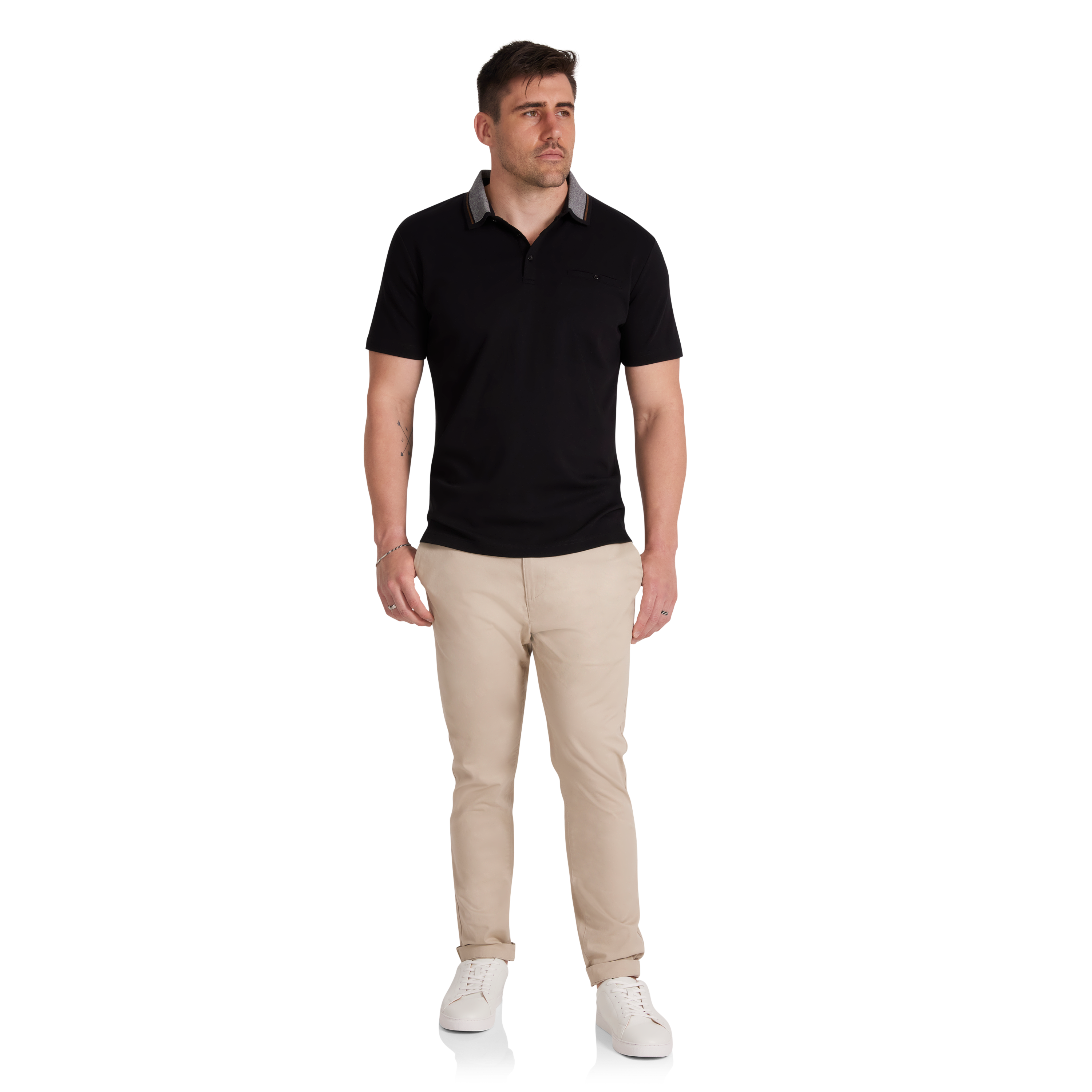 Black Simpson Jersey Polo