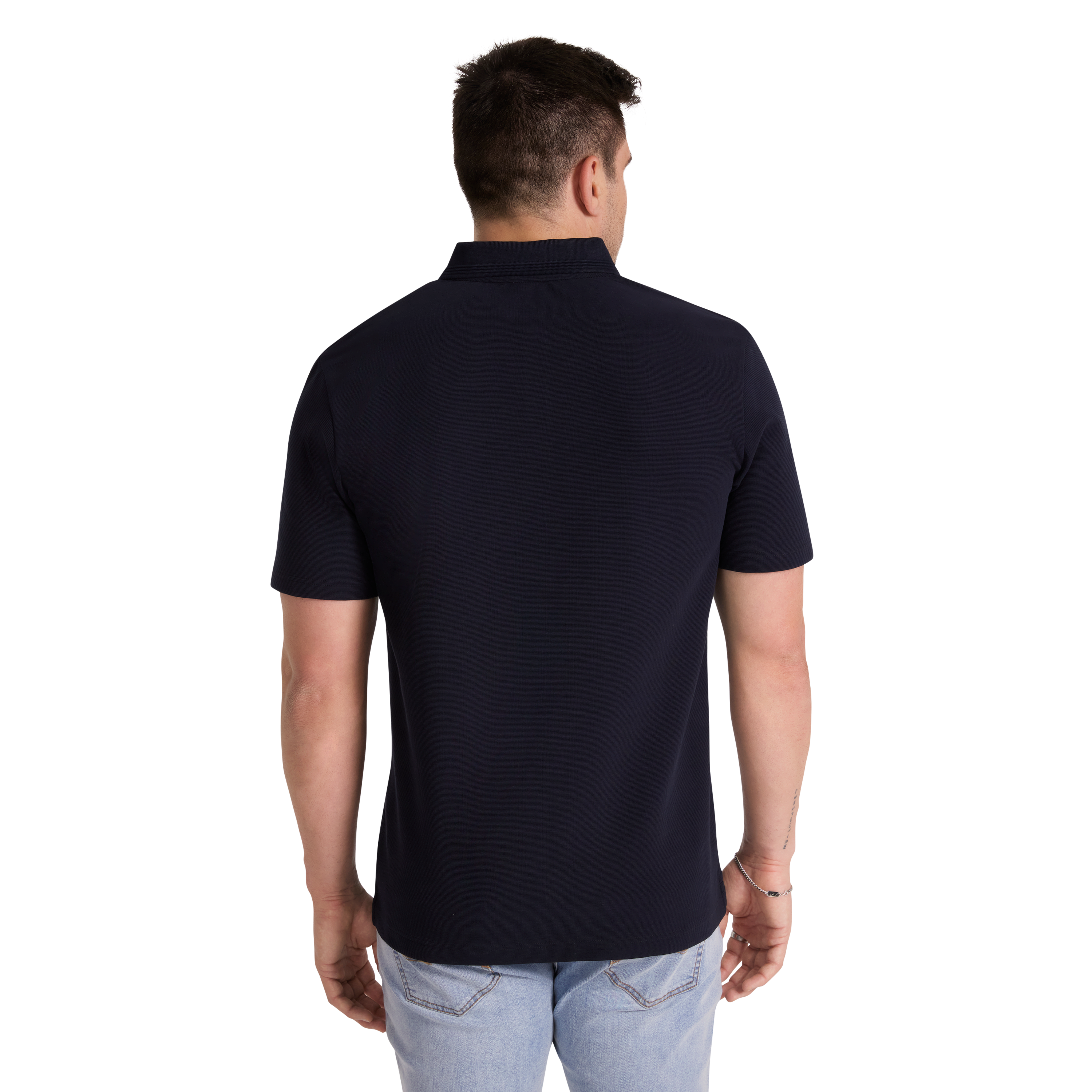 Navy Oliver Textured Polo